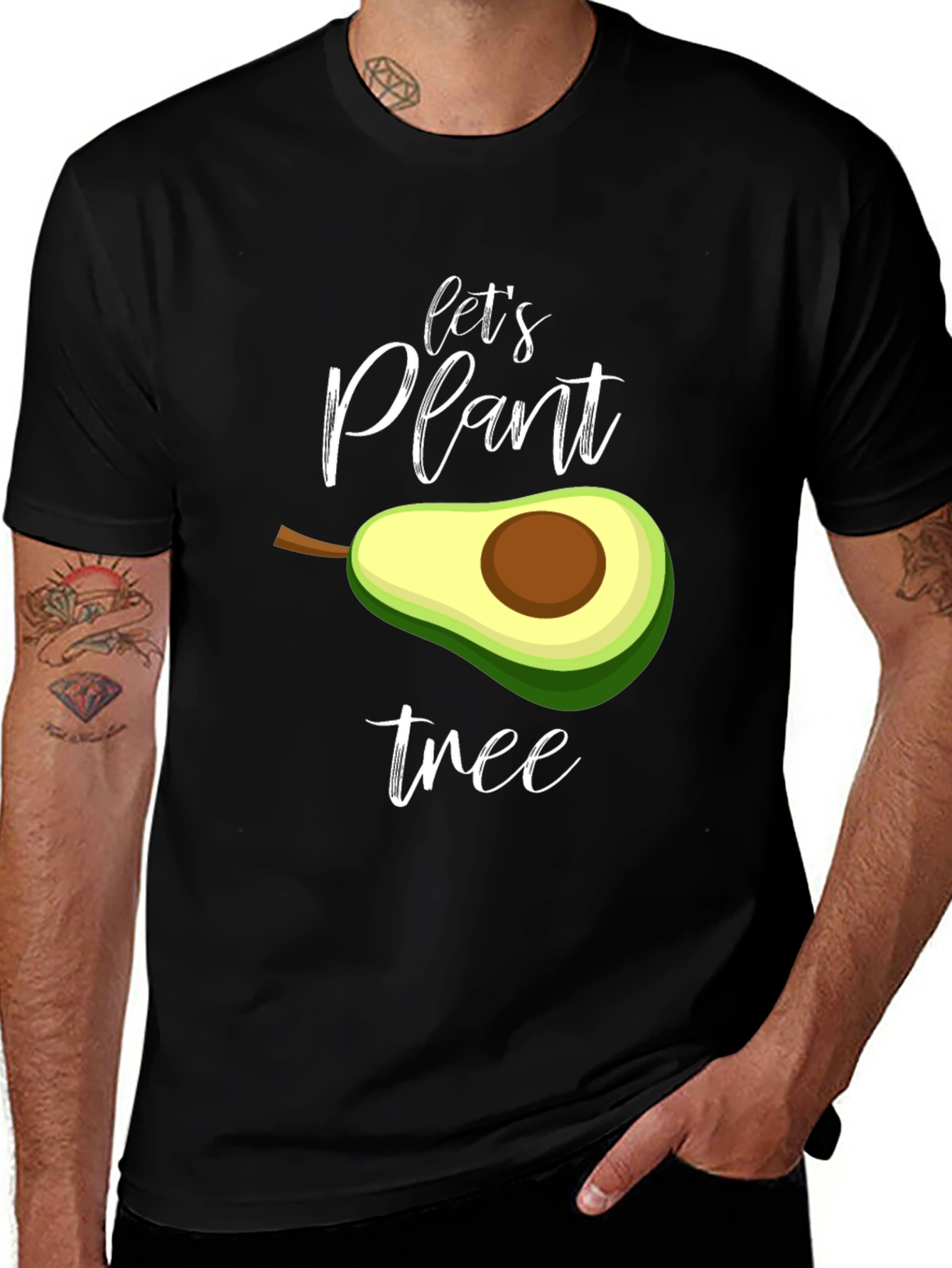 Let's Plant Tree T-Shirt - Avocado Design