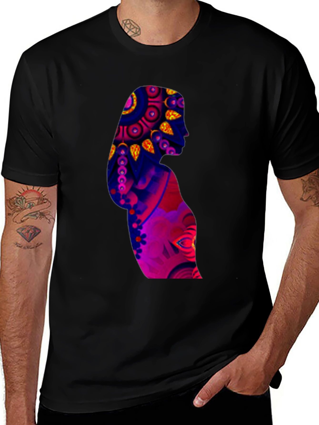 Variant 11 of Psychedelic Woman Graphic Tee - Unique Art Shirt