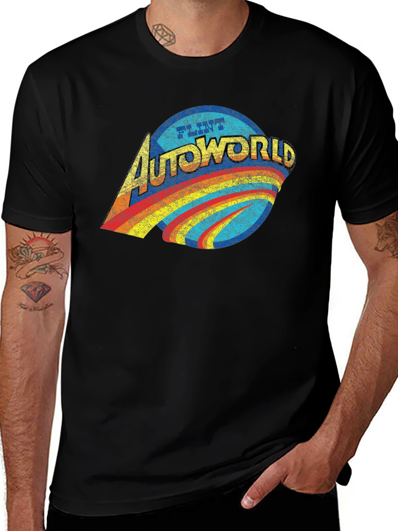 Retro Flint Autoworld Graphic T-Shirt