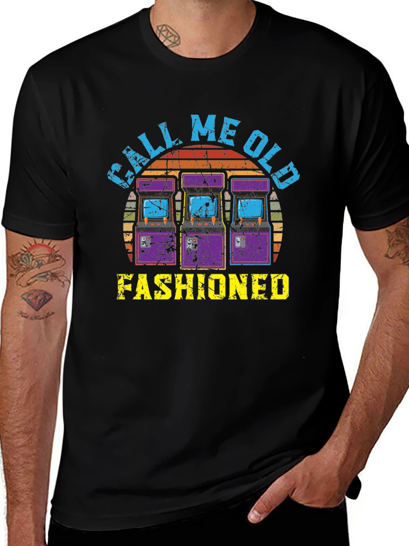 Variant 16 of Retro Arcade Gamer T-Shirt - Call Me Old Fashioned