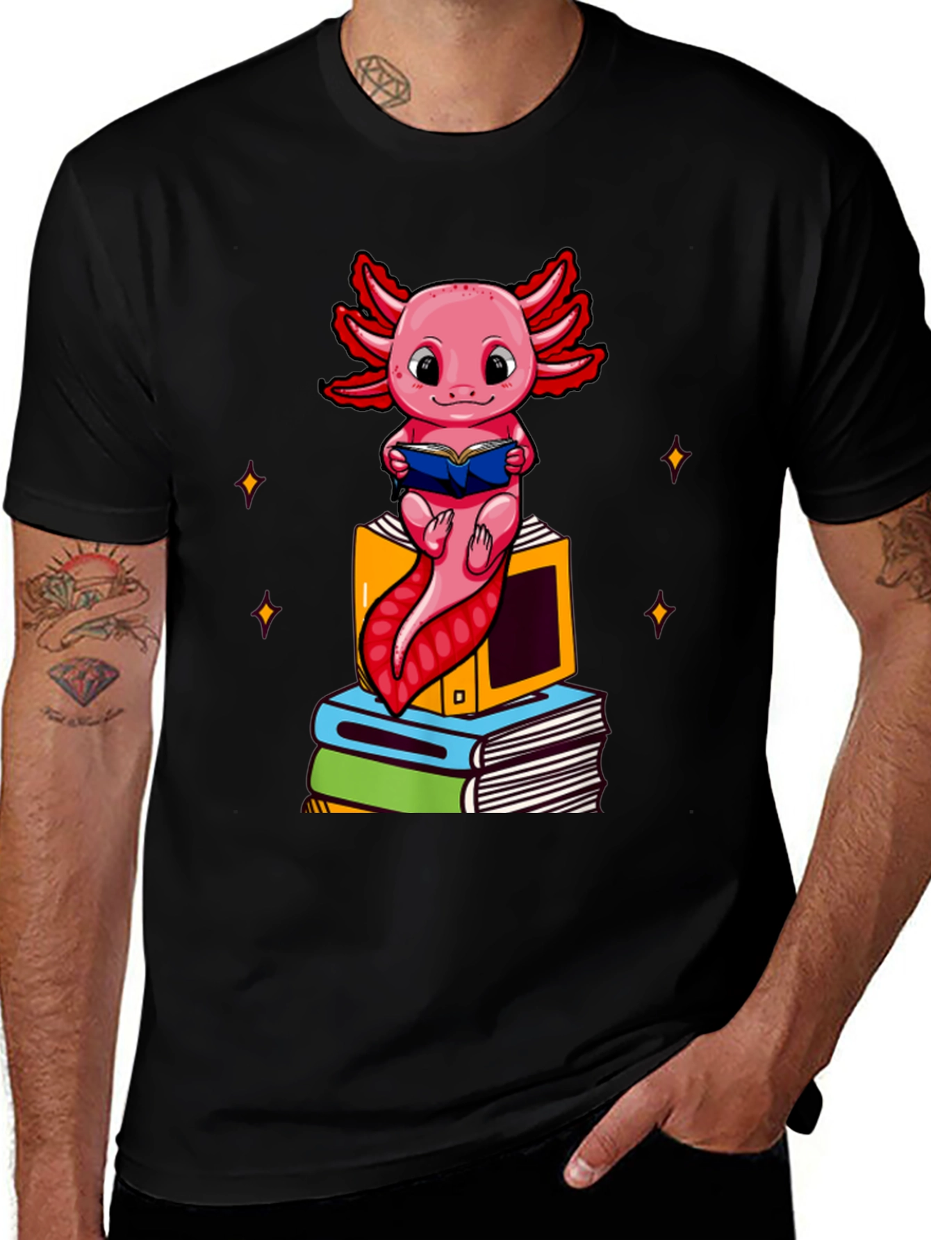 Variant 16 of Axolotl Reader T-Shirt - Book Lover Tee