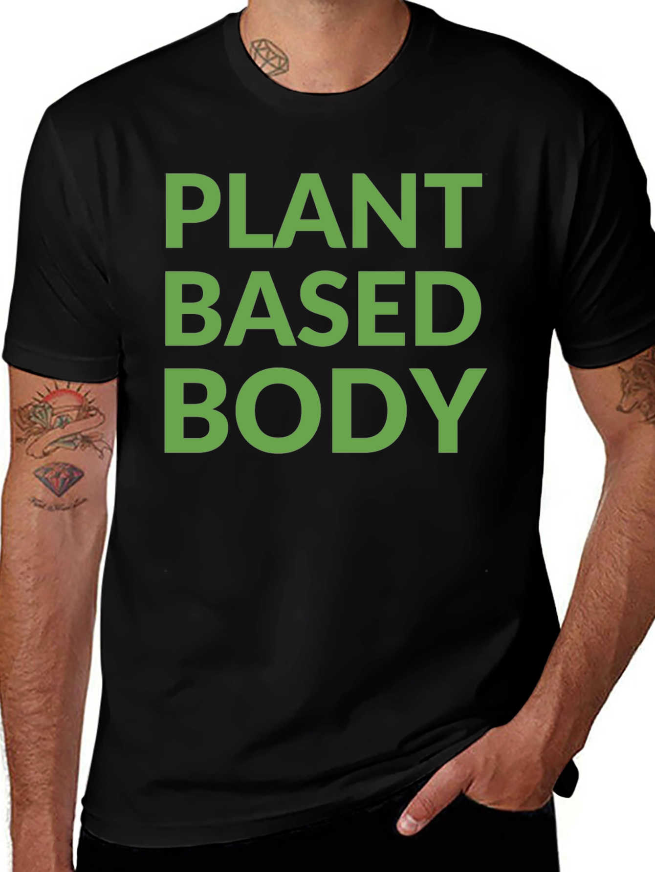 Variant 23 of Plant Based Body Black T-Shirt