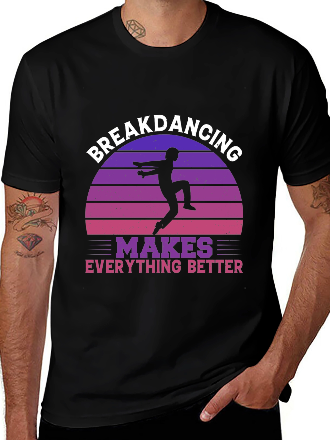 Variant 23 of Breakdancing Makes Everything Better Graphic Tee