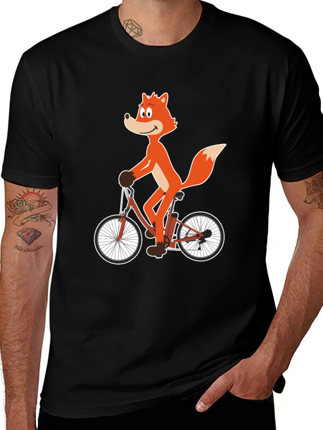Variant 21 of Fox on Bicycle Graphic Tee