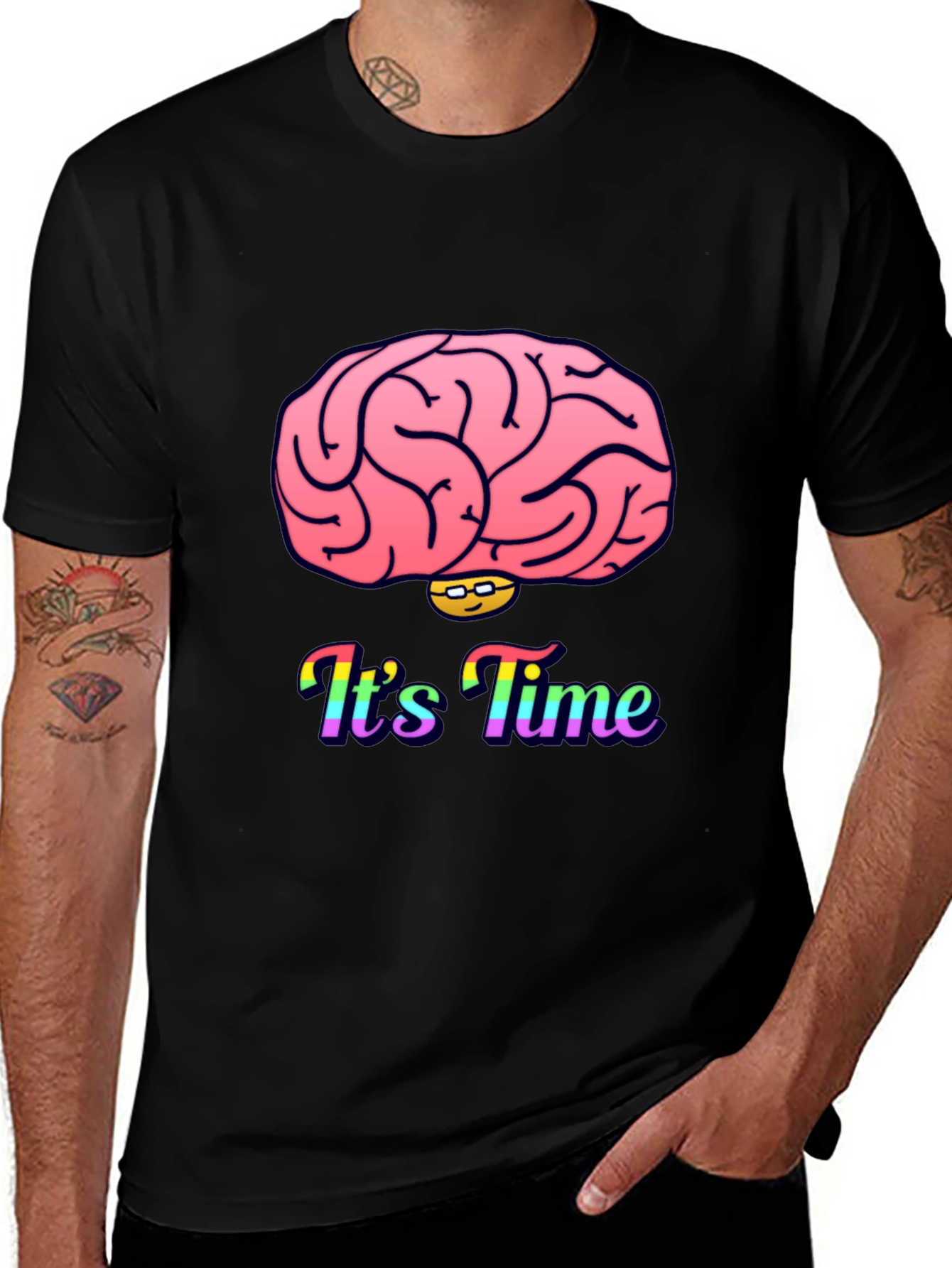 Variant 27 of Brain Time T-Shirt - It's Time for Thinking!