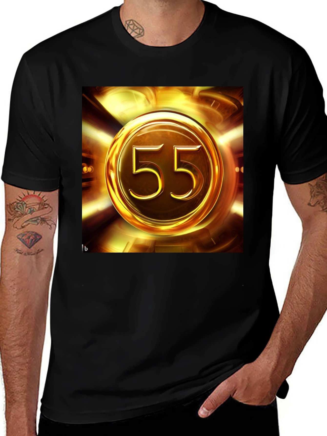 Golden 55 Graphic Black T-Shirt