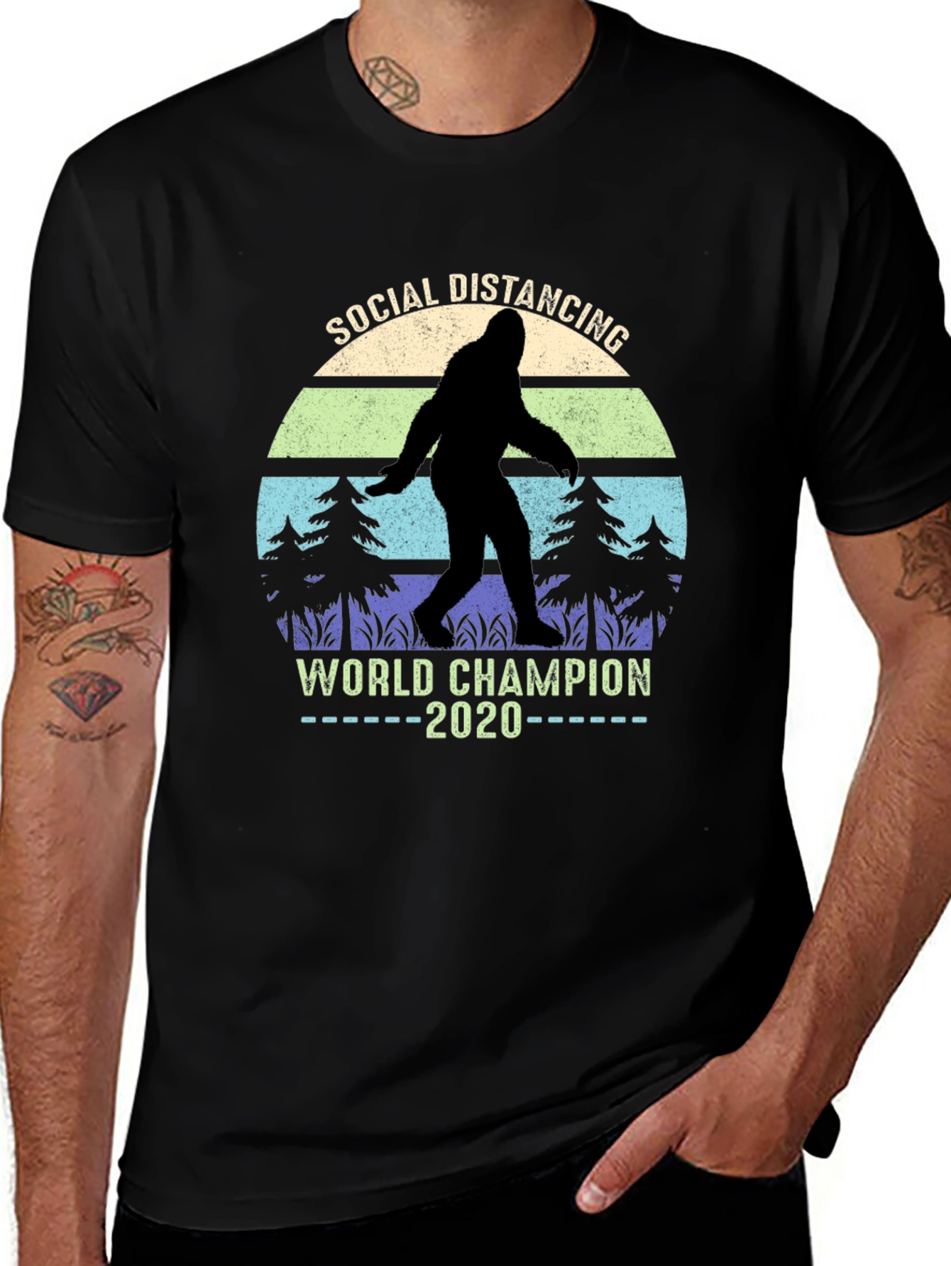 Variant 4 of Social Distancing World Champion 2020 T-Shirt