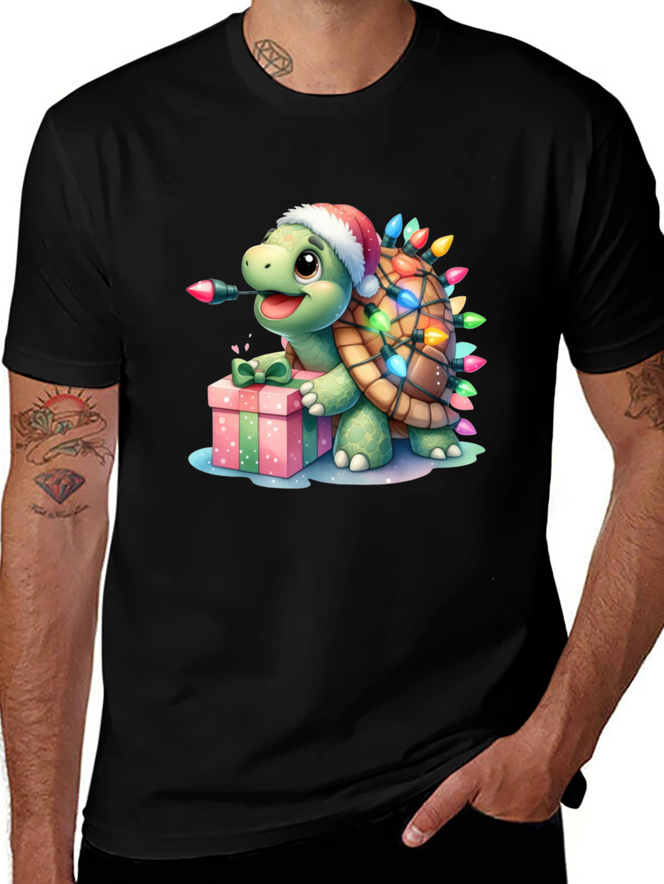 Variant 7 of Festive Turtle Graphic Tee