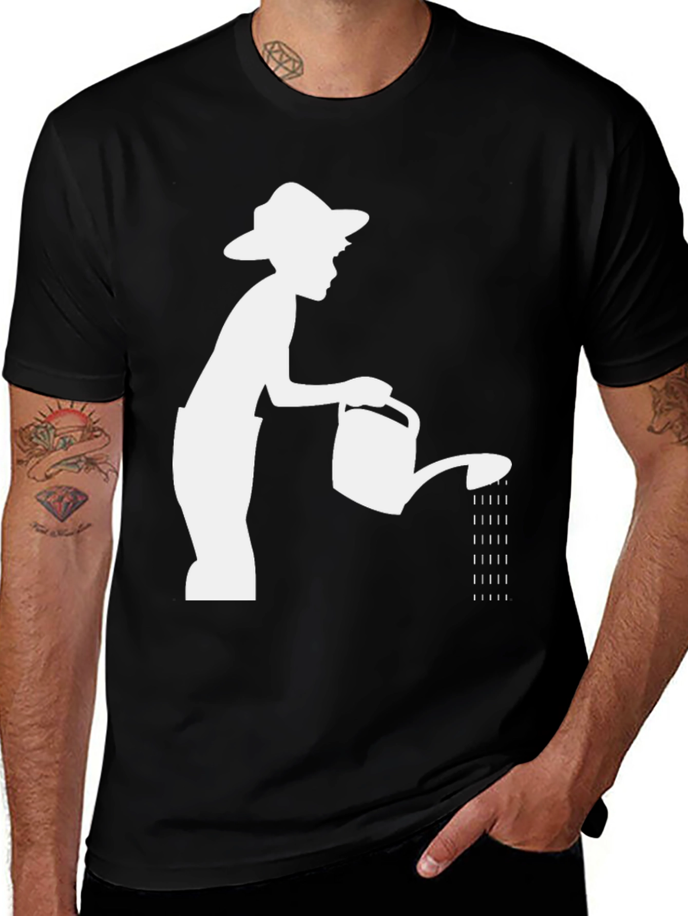 Variant 3 of Gardener Graphic Tee - Black Cotton T-Shirt