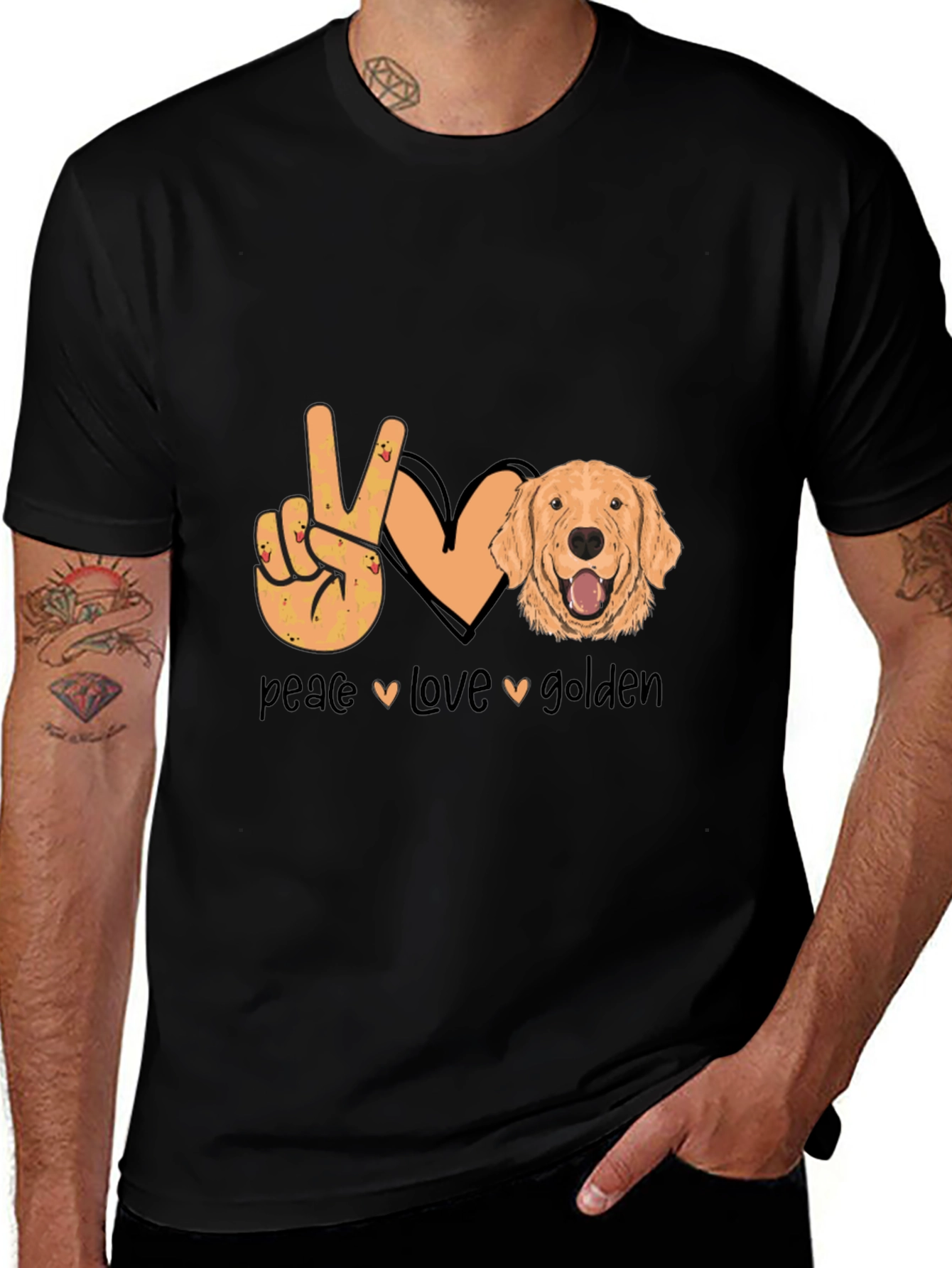 Variant 7 of Peace Love Golden Dog T-Shirt