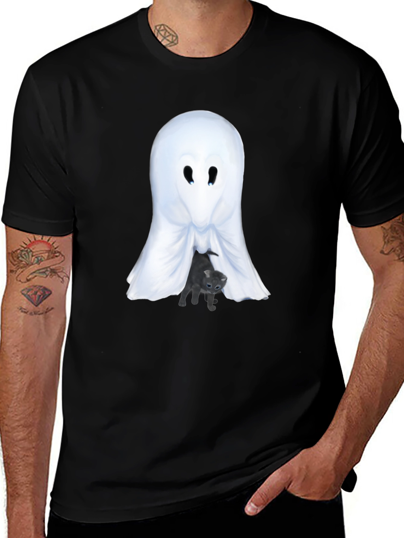 Variant 15 of Ghost and Kitten Graphic T-Shirt