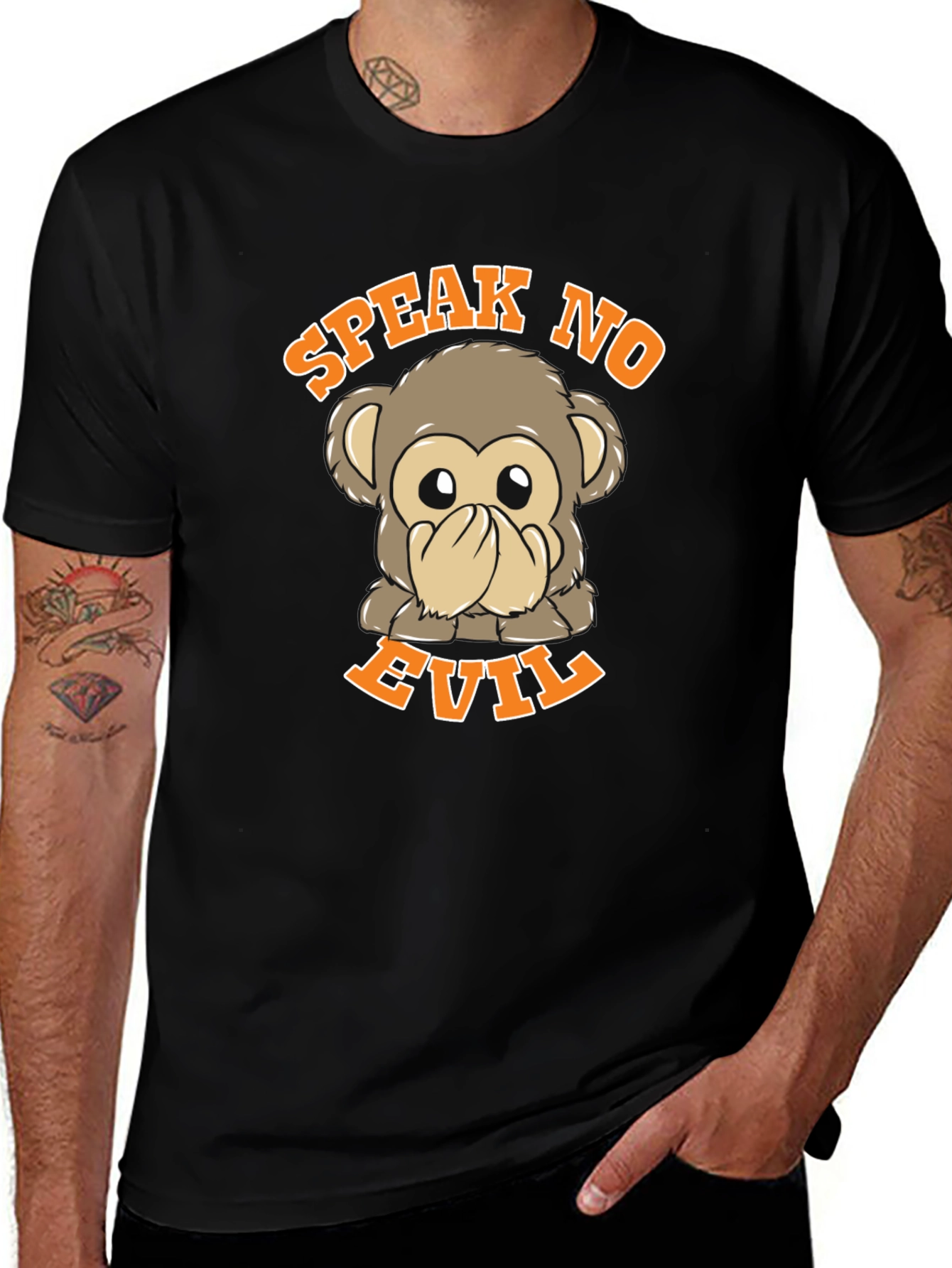 Variant 28 of Speak No Evil Monkey Graphic T-Shirt