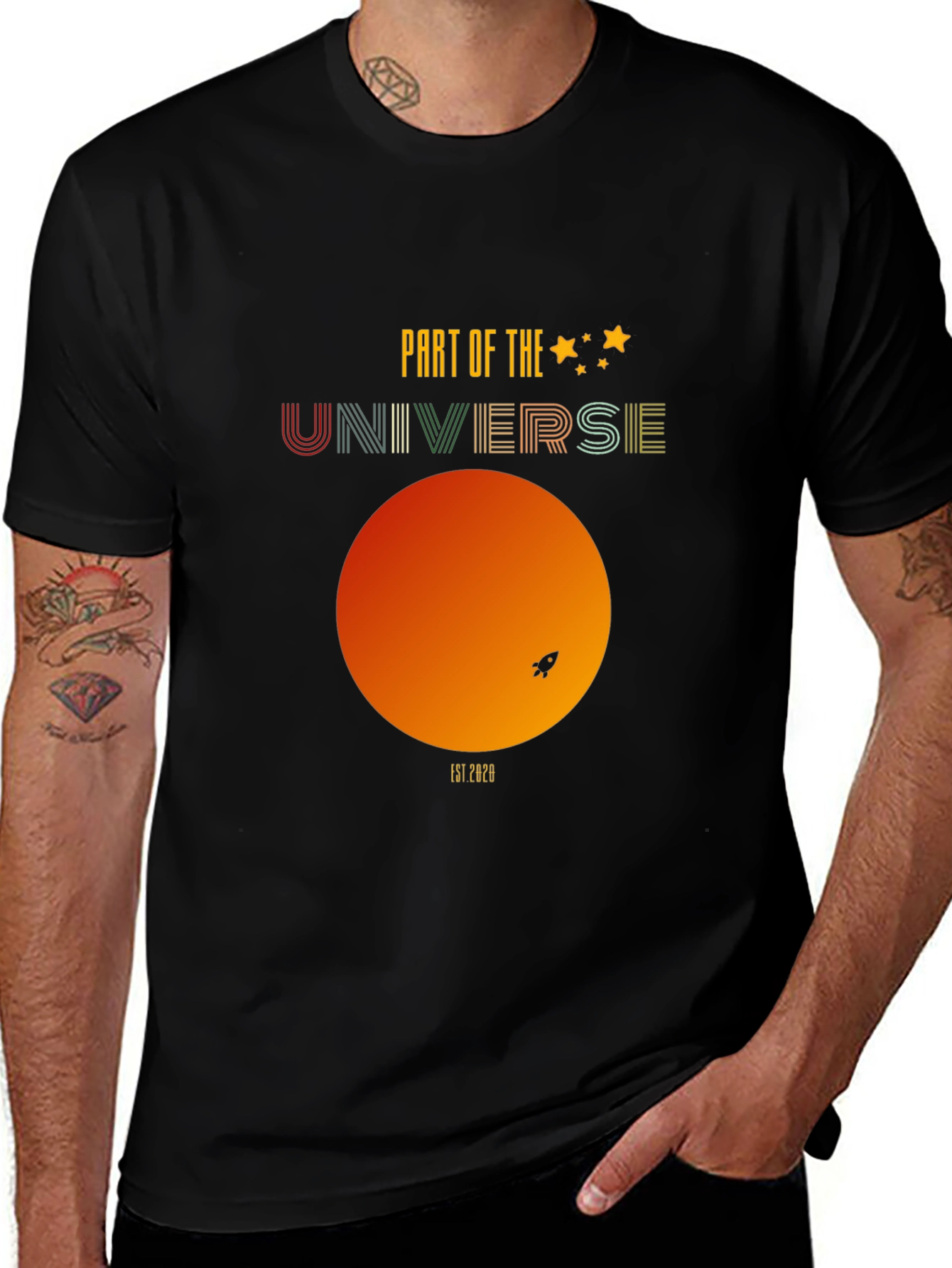 Universe Graphic Tee - Retro Space T-Shirt