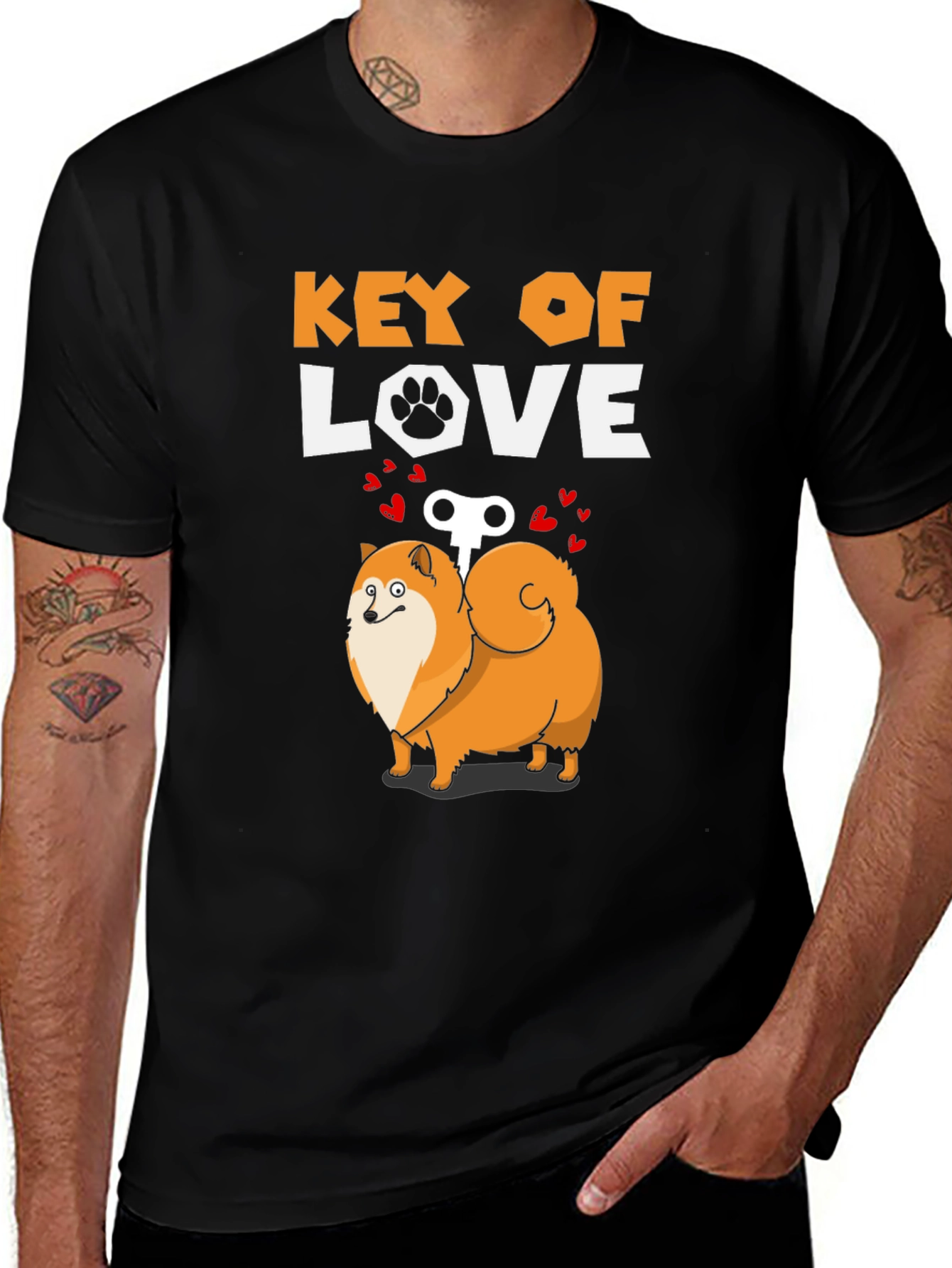 Variant 16 of Key of Love Dog T-Shirt