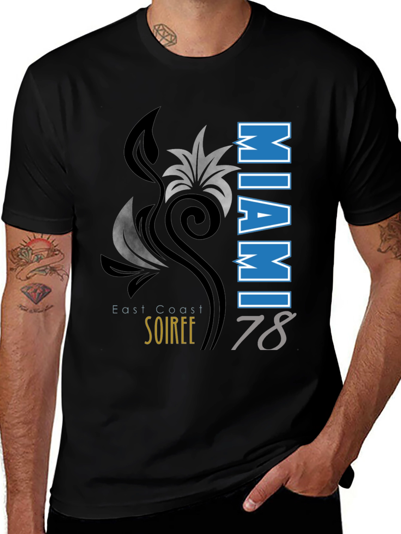Variant 14 of Miami Soiree '78 Black T-Shirt