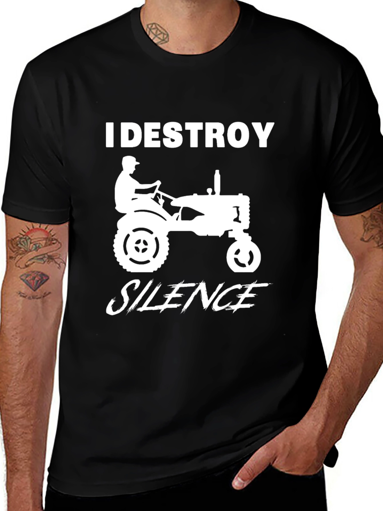 I Destroy Silence Tractor Tee