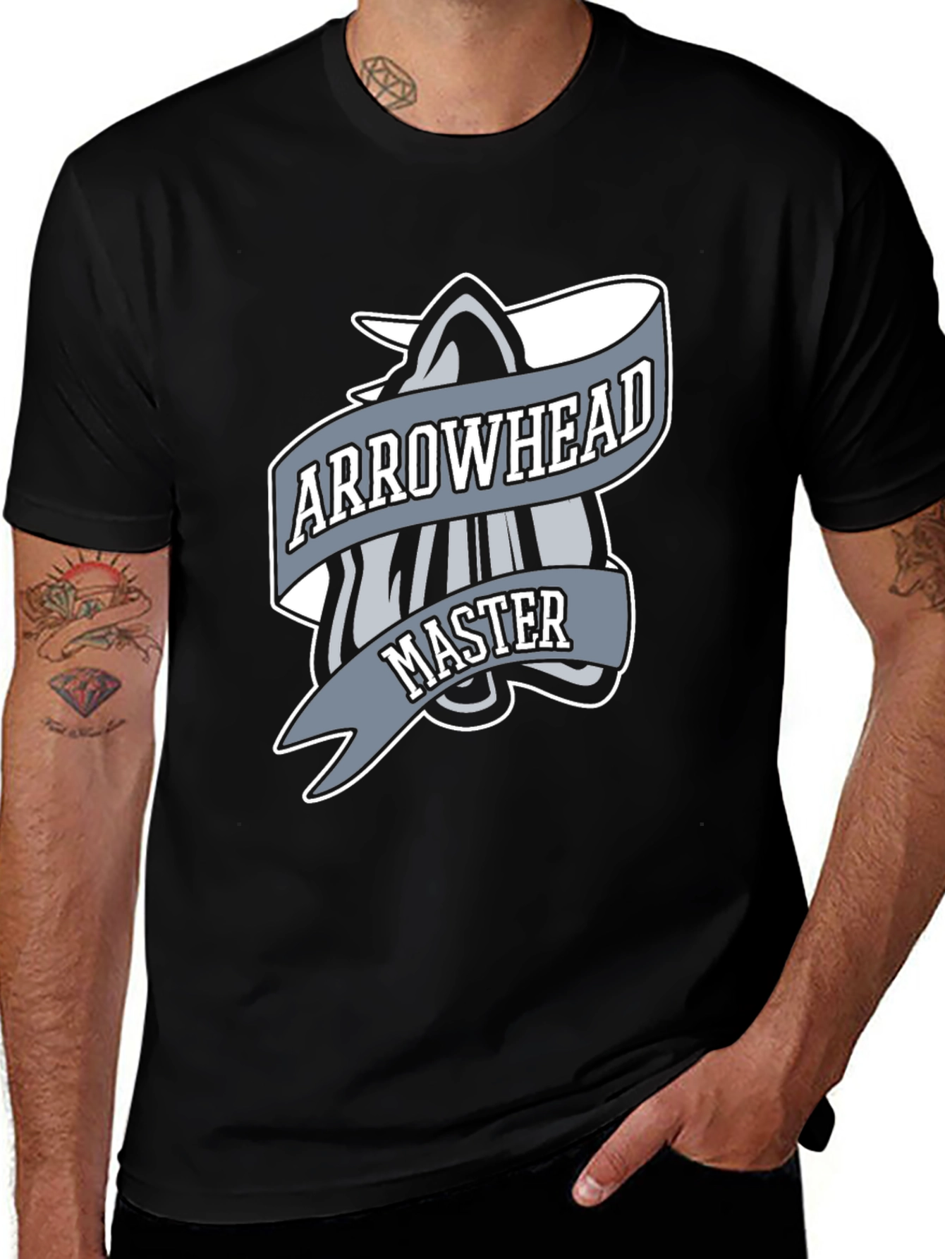 Arrowhead Master Graphic T-Shirt - Black Cotton Tee