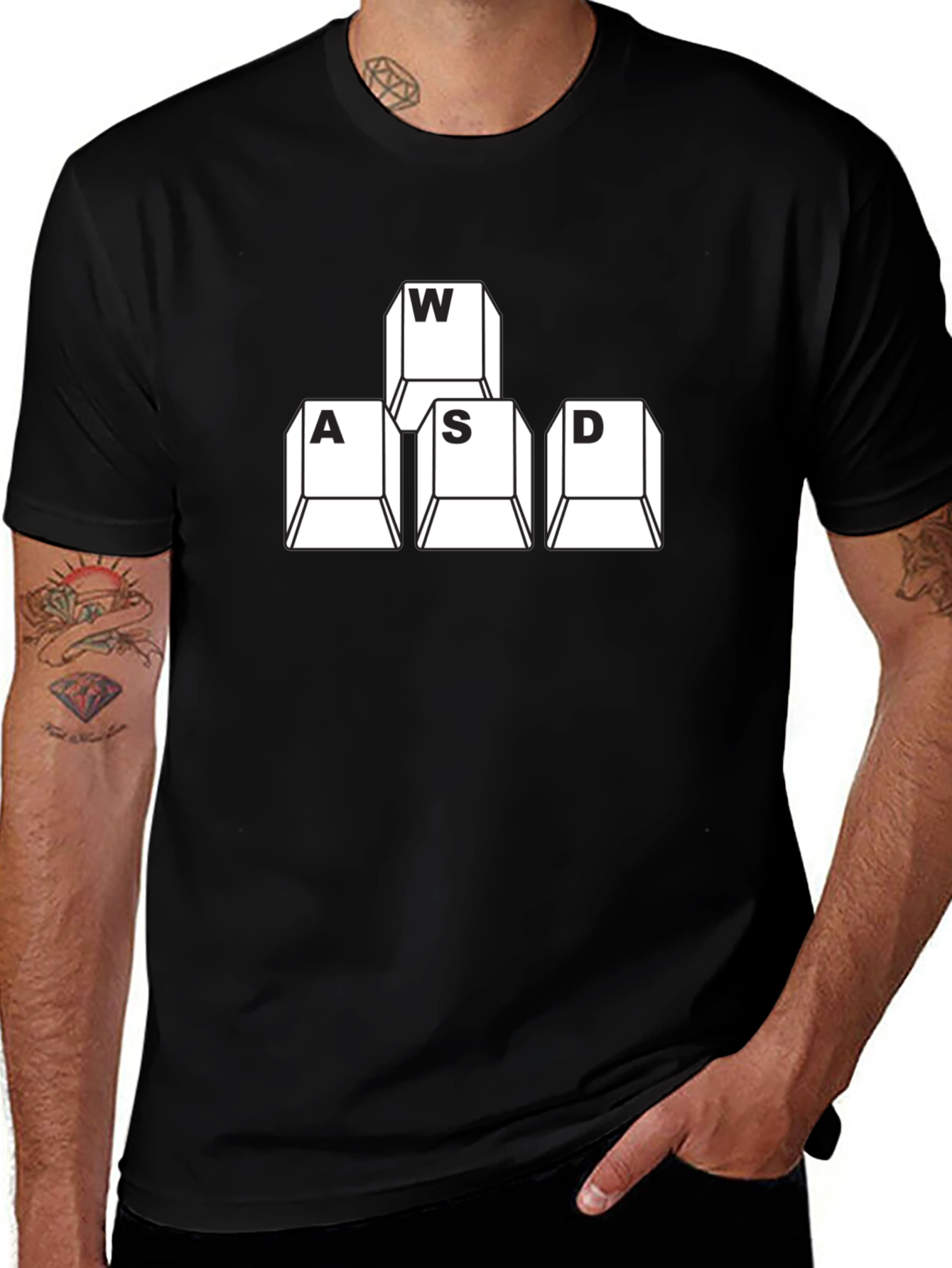 Variant 26 of Gamer WASD Keys T-Shirt - PC Gaming Apparel