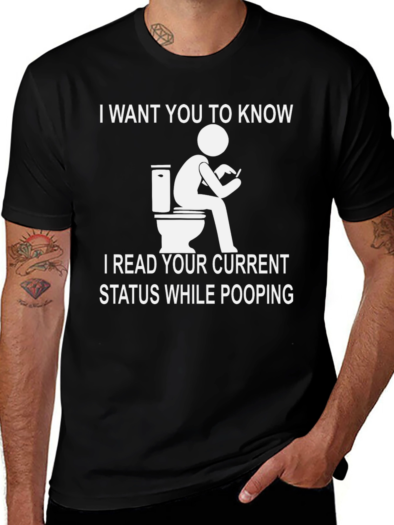 Variant 29 of Funny "I Read Your Status" Graphic T-Shirt