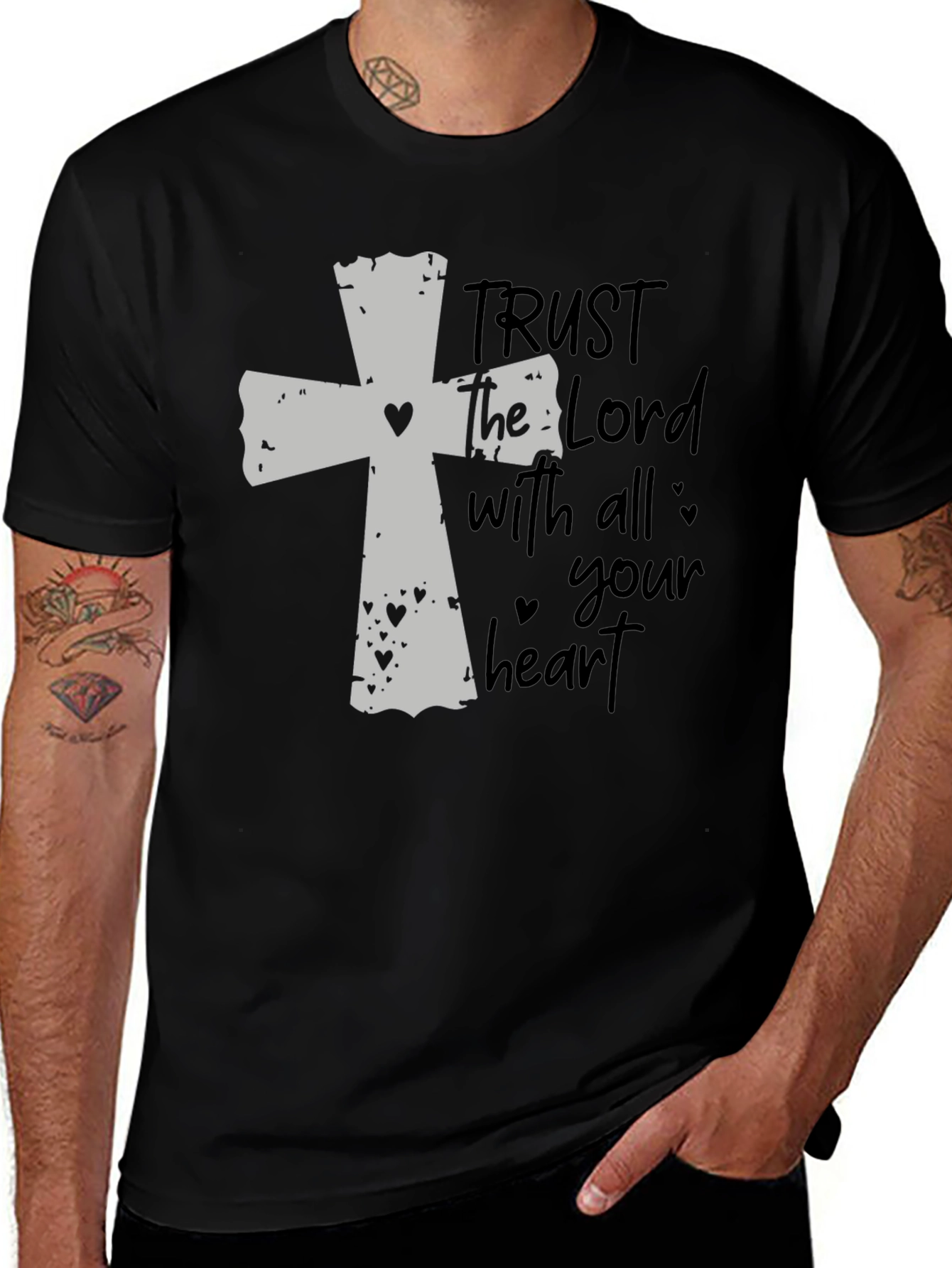 Black Faithful Black T-Shirt: Trust the Lord main image