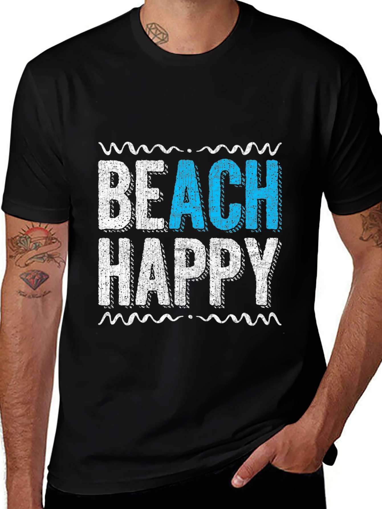 Variant 28 of Beach Happy Graphic T-Shirt - Soft Cotton Blend