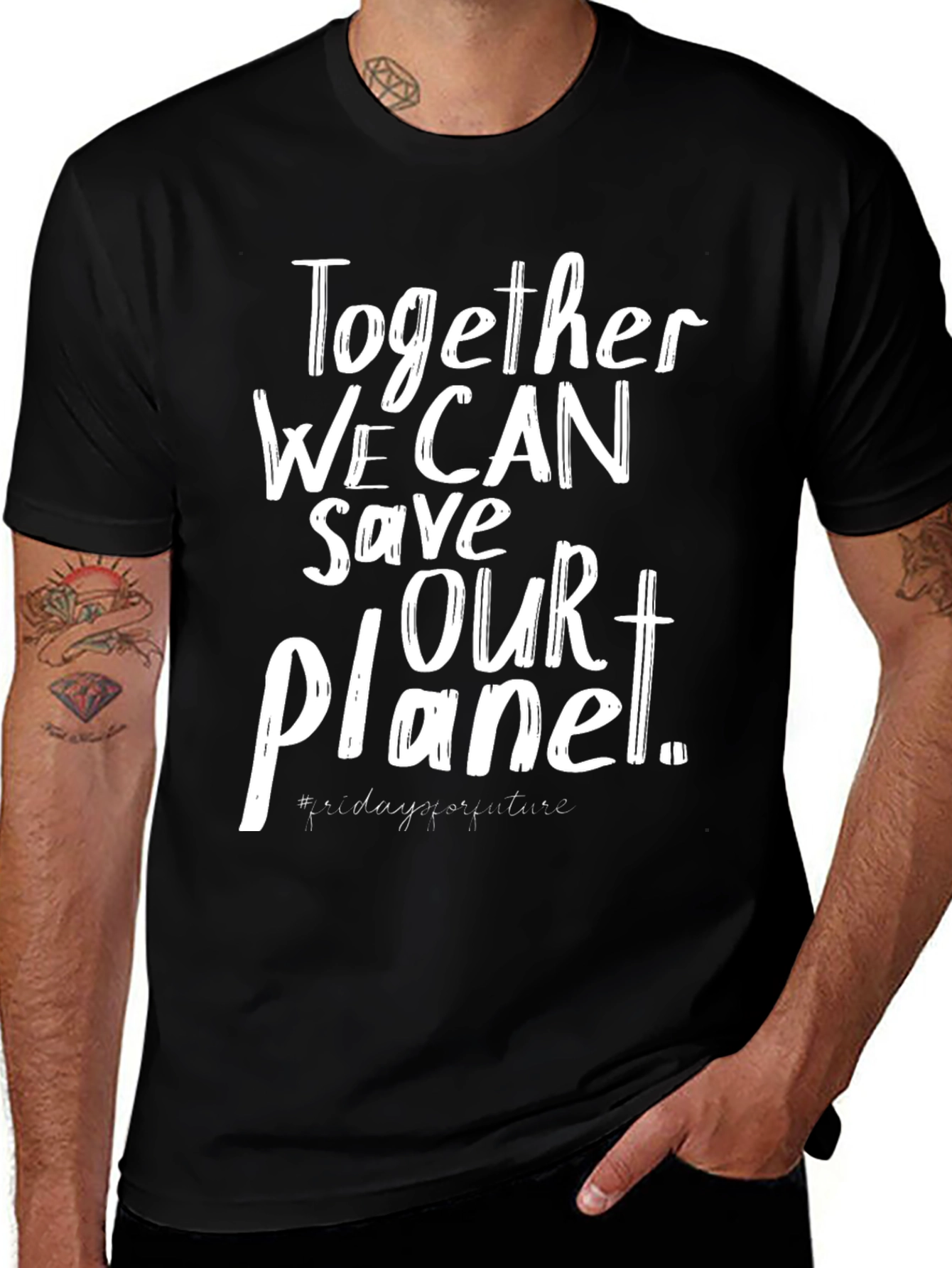 Variant 24 of Eco-Friendly 'Save Our Planet' Graphic T-Shirt