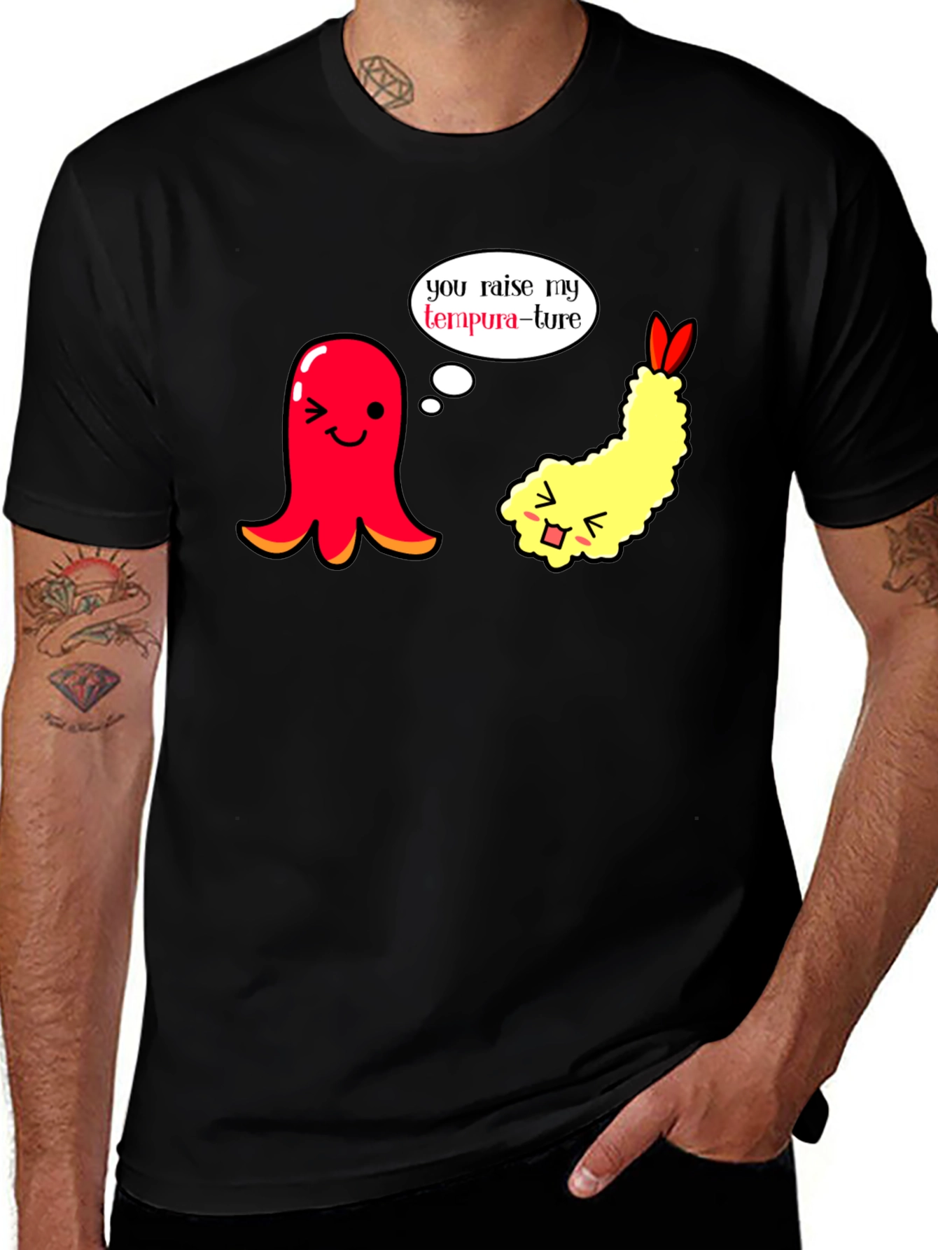 Variant 21 of Humorous 'Tempura-ture' Graphic Tee