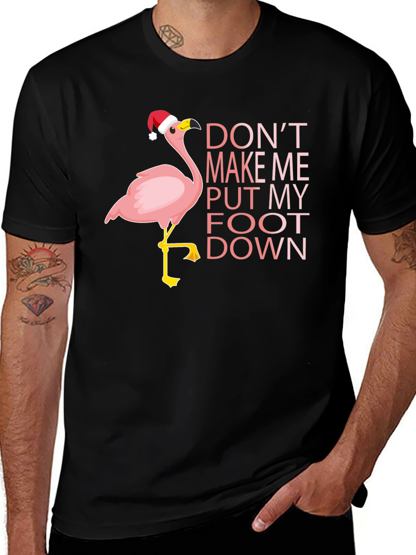 Funny Flamingo Christmas T-Shirt