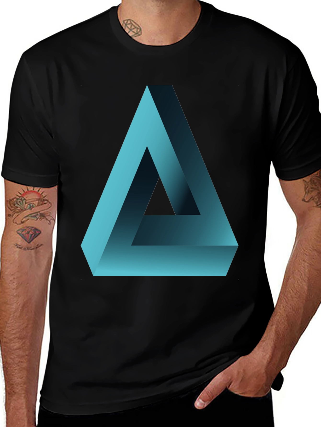 Variant 11 of Impossible Triangle Tee - Optical Illusion Shirt