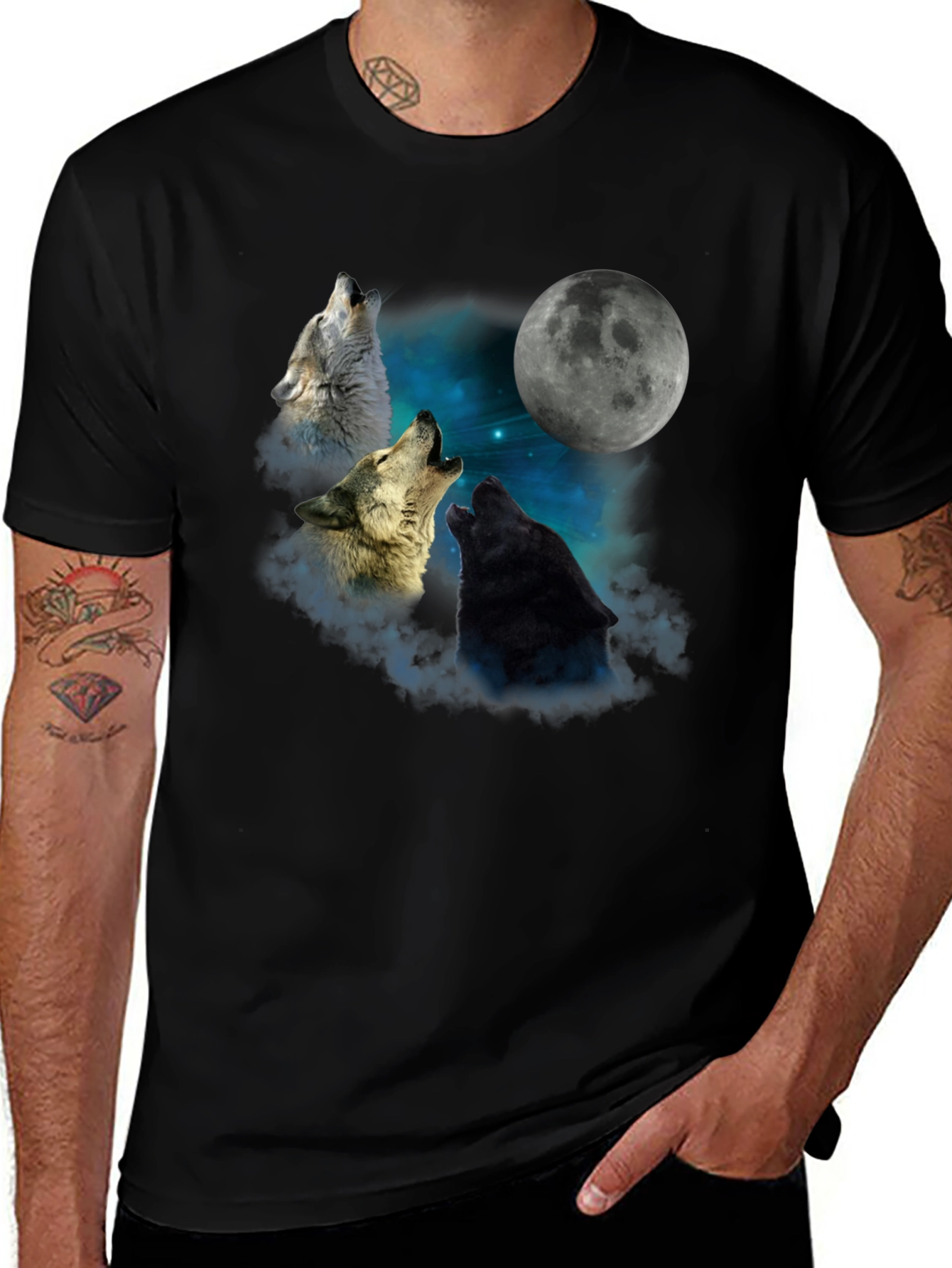Variant 19 of Wolf Moon Howl T-Shirt - Unique Graphic Tee
