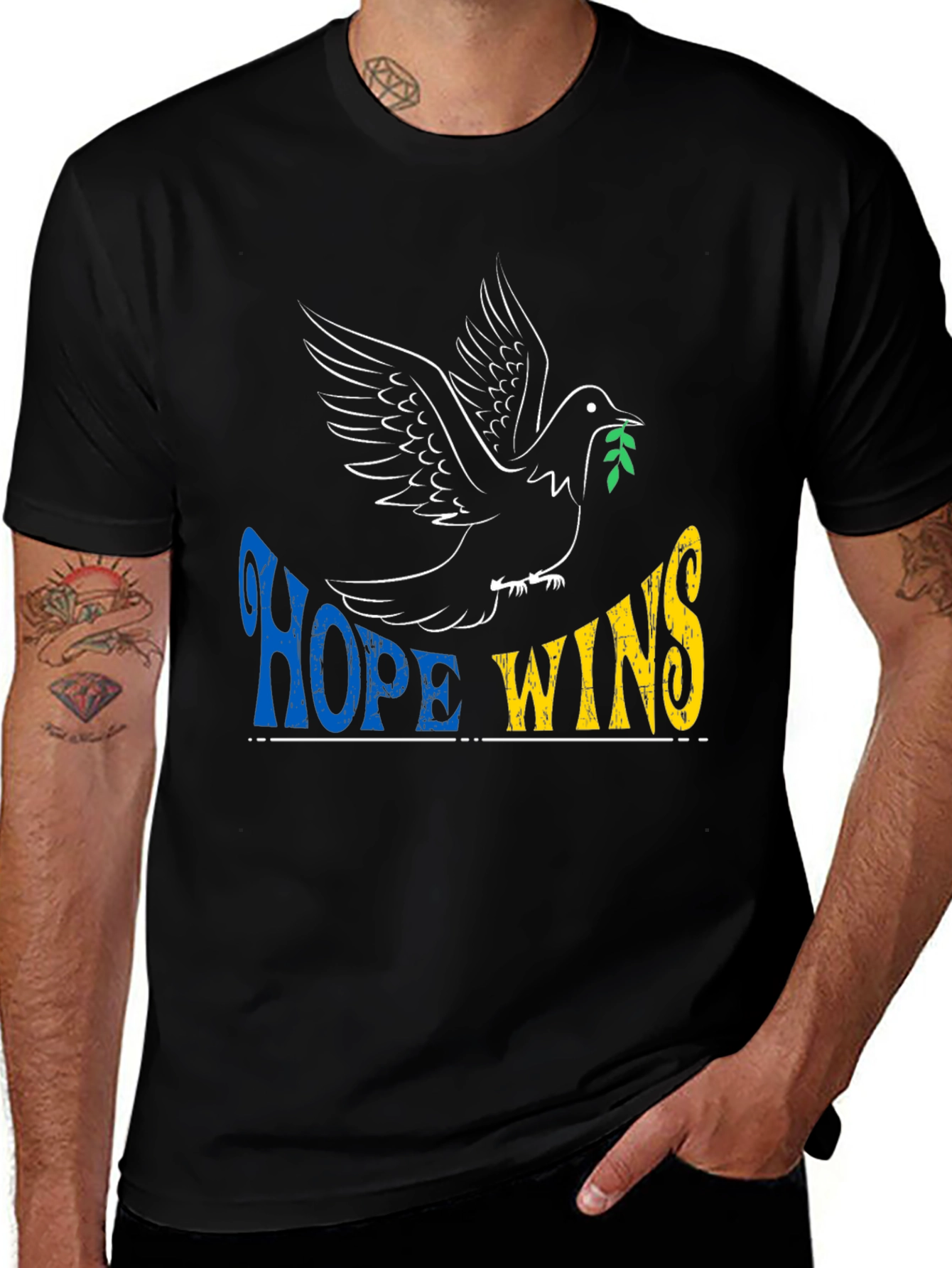Hope Wins Ukraine Dove Peace T-Shirt
