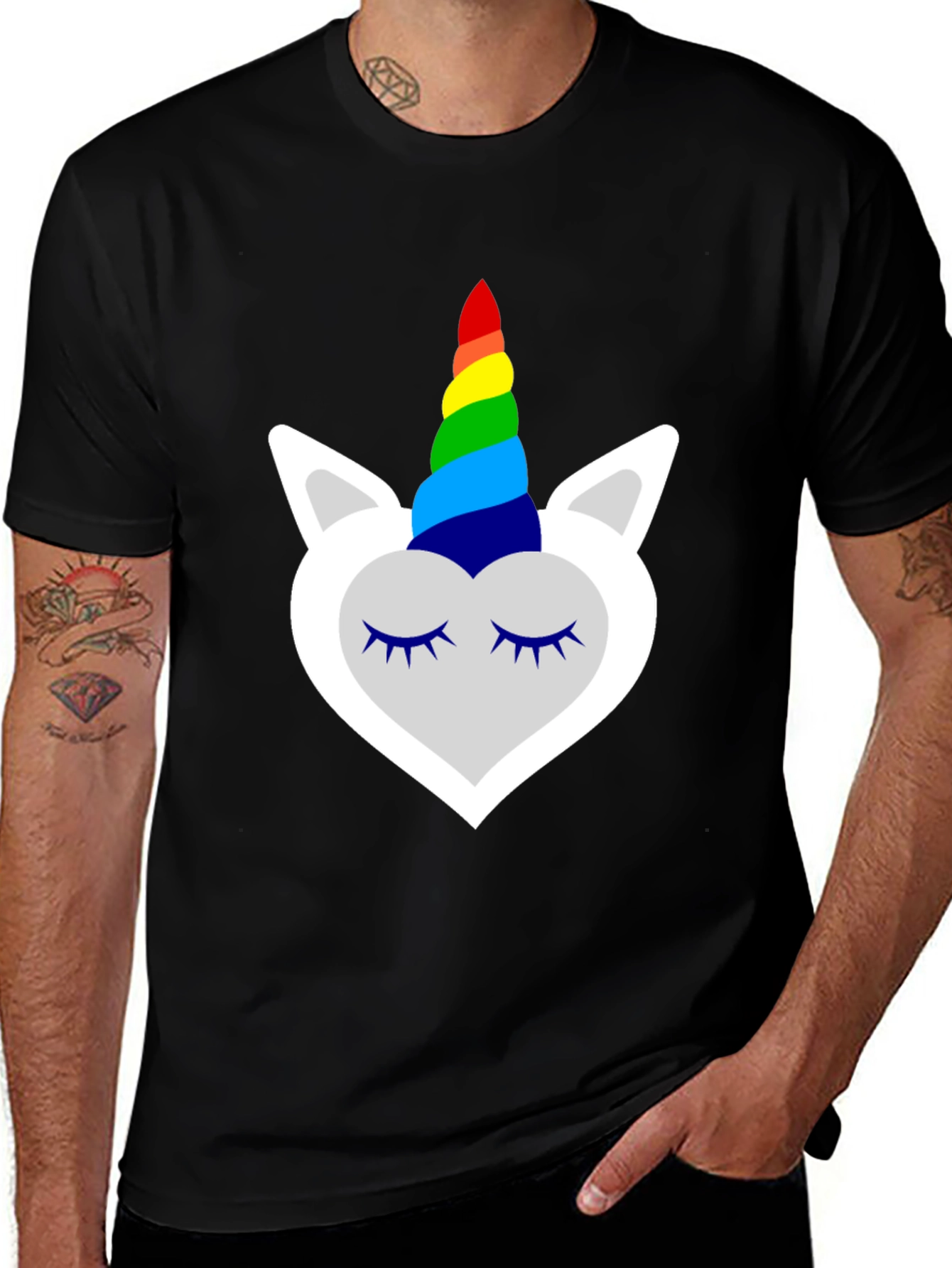 Variant 29 of Unicorn Rainbow Horn Graphic Tee