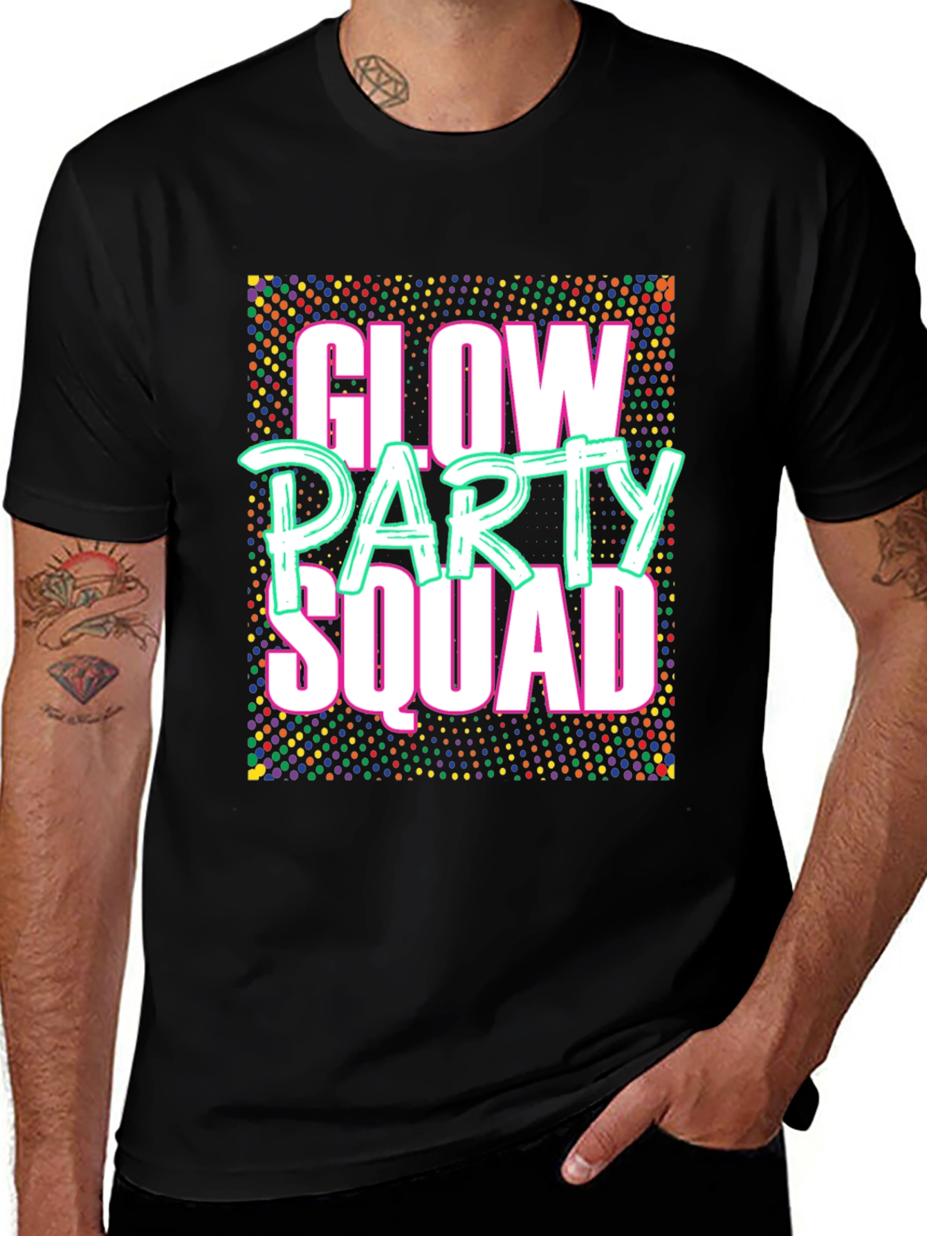 Glow Party Squad Tee - Neon Rave T-Shirt
