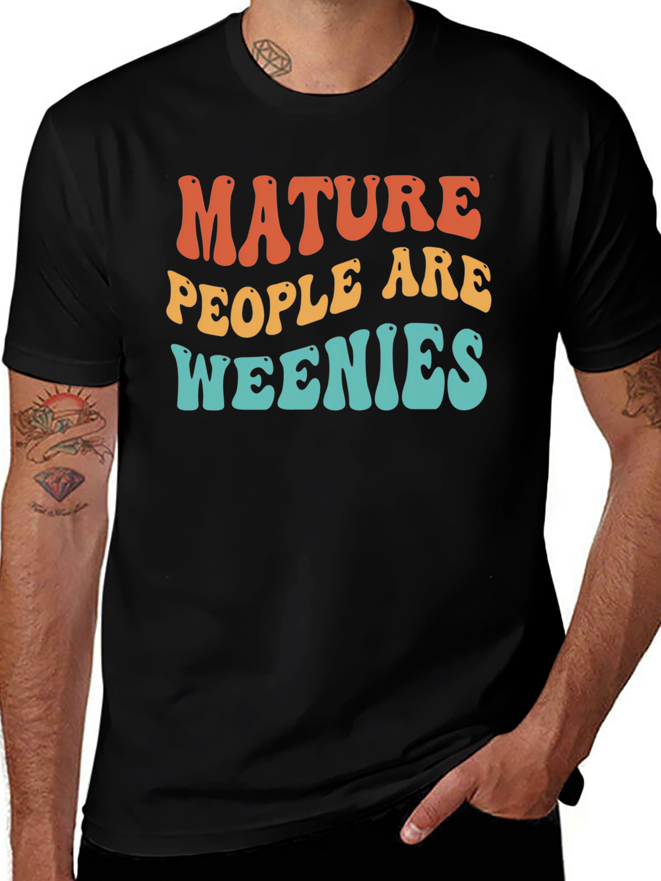 Variant 16 of Mature People Are Weenies T-Shirt - Retro Humor Tee