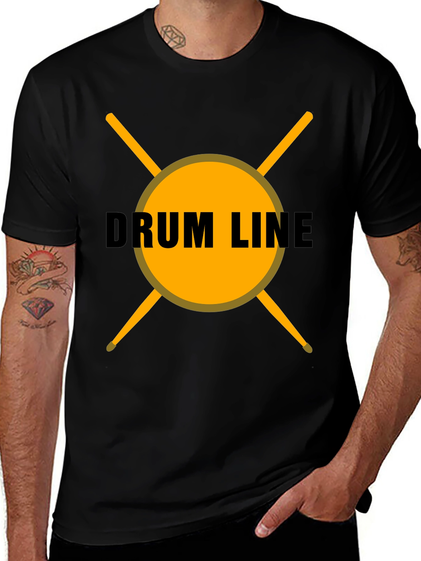 Drum Line Graphic T-Shirt - Music Lover Tee