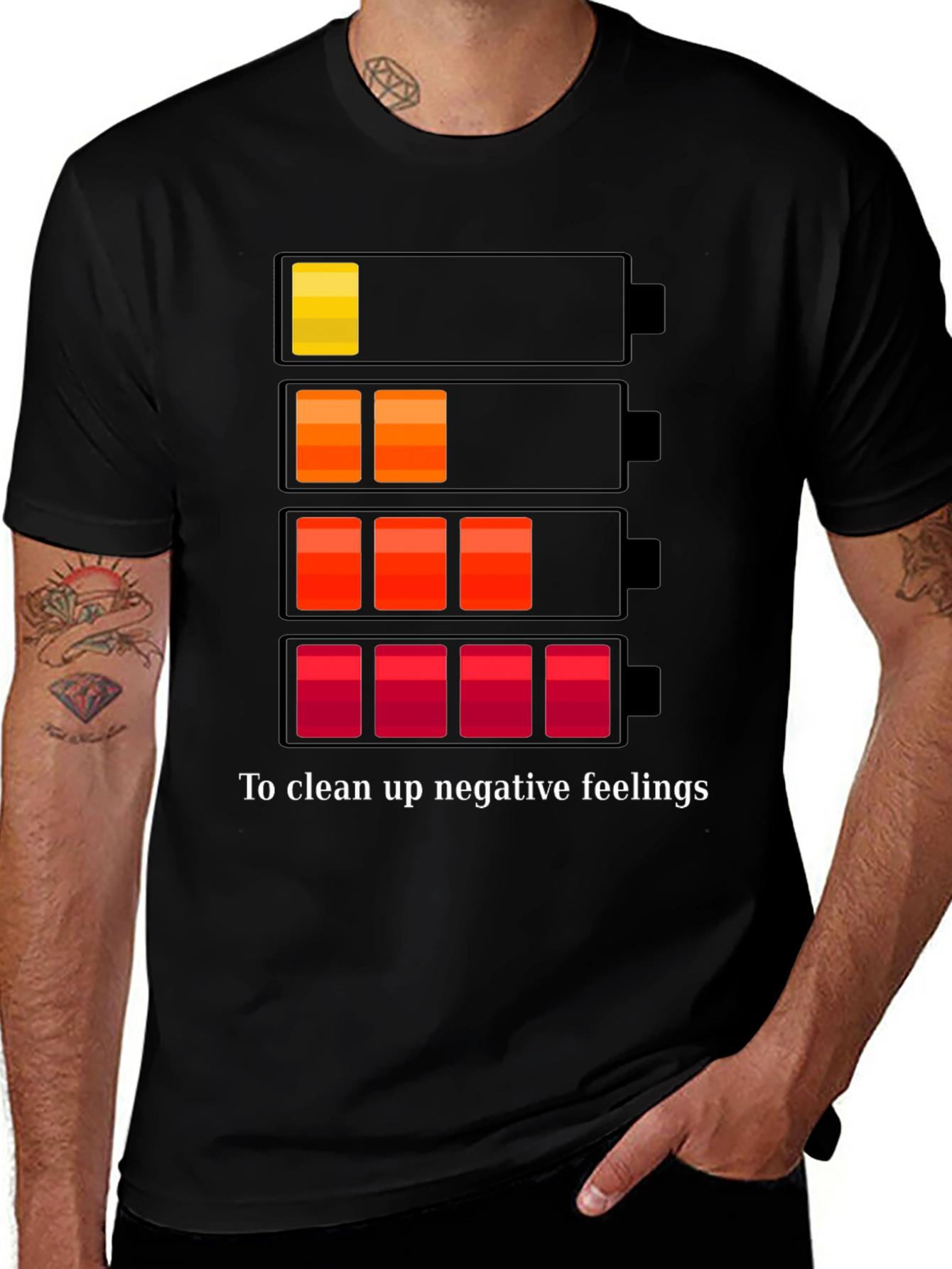 Variant 8 of Low Energy T-Shirt - "To Clean Up Negative Feelings"