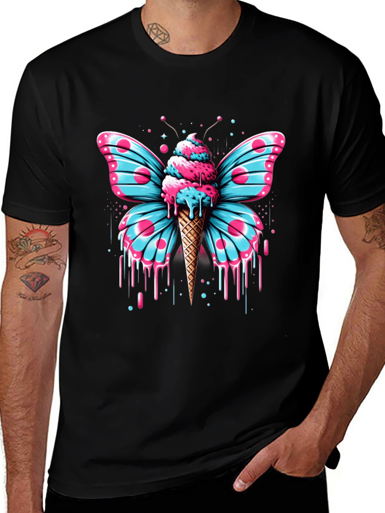 Variant 10 of Ice Cream Butterfly Graphic T-Shirt