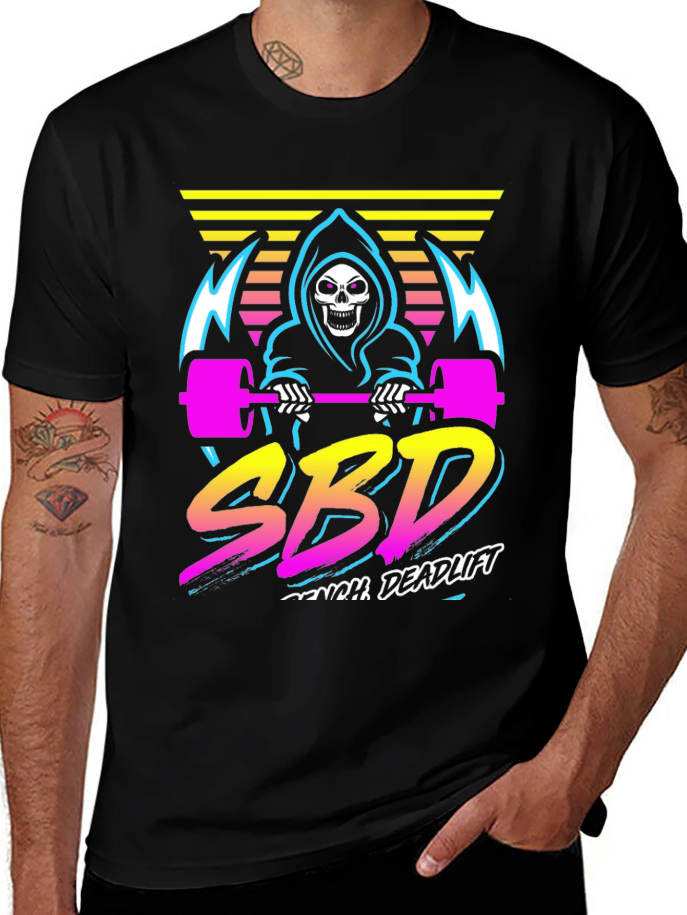 Variant 26 of SBD Bench Deadlift Graphic T-Shirt