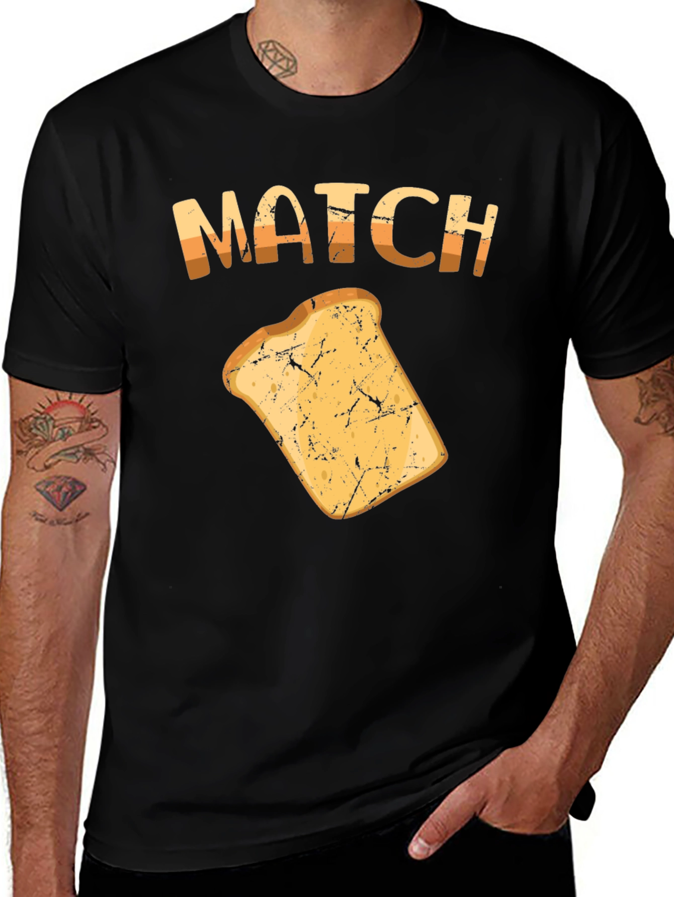 Variant 9 of Match Bread Funny Graphic Tee