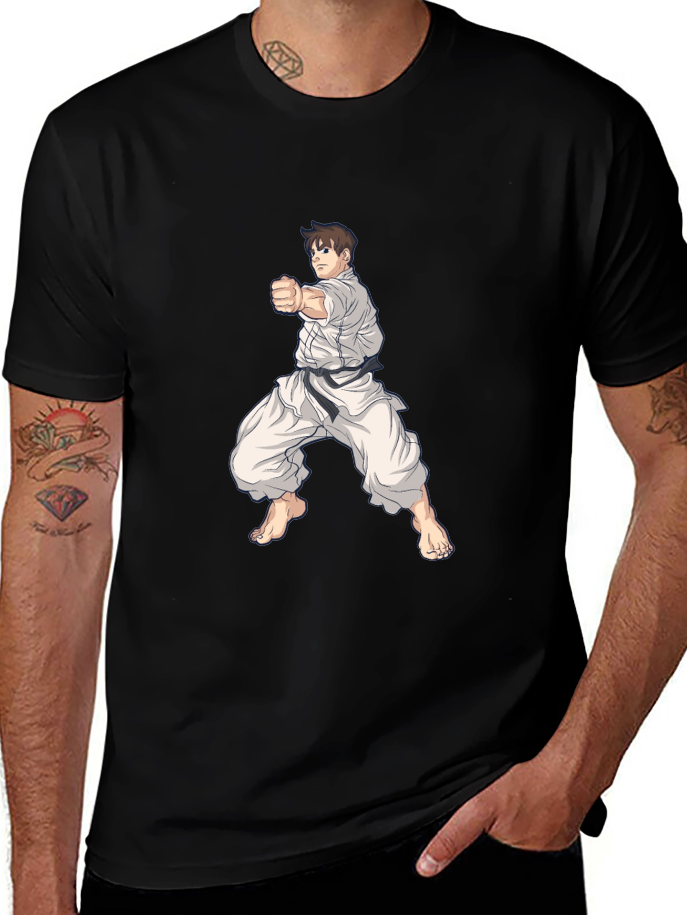 Variant 11 of Karate Graphic Tee - Martial Arts Style Shirt
