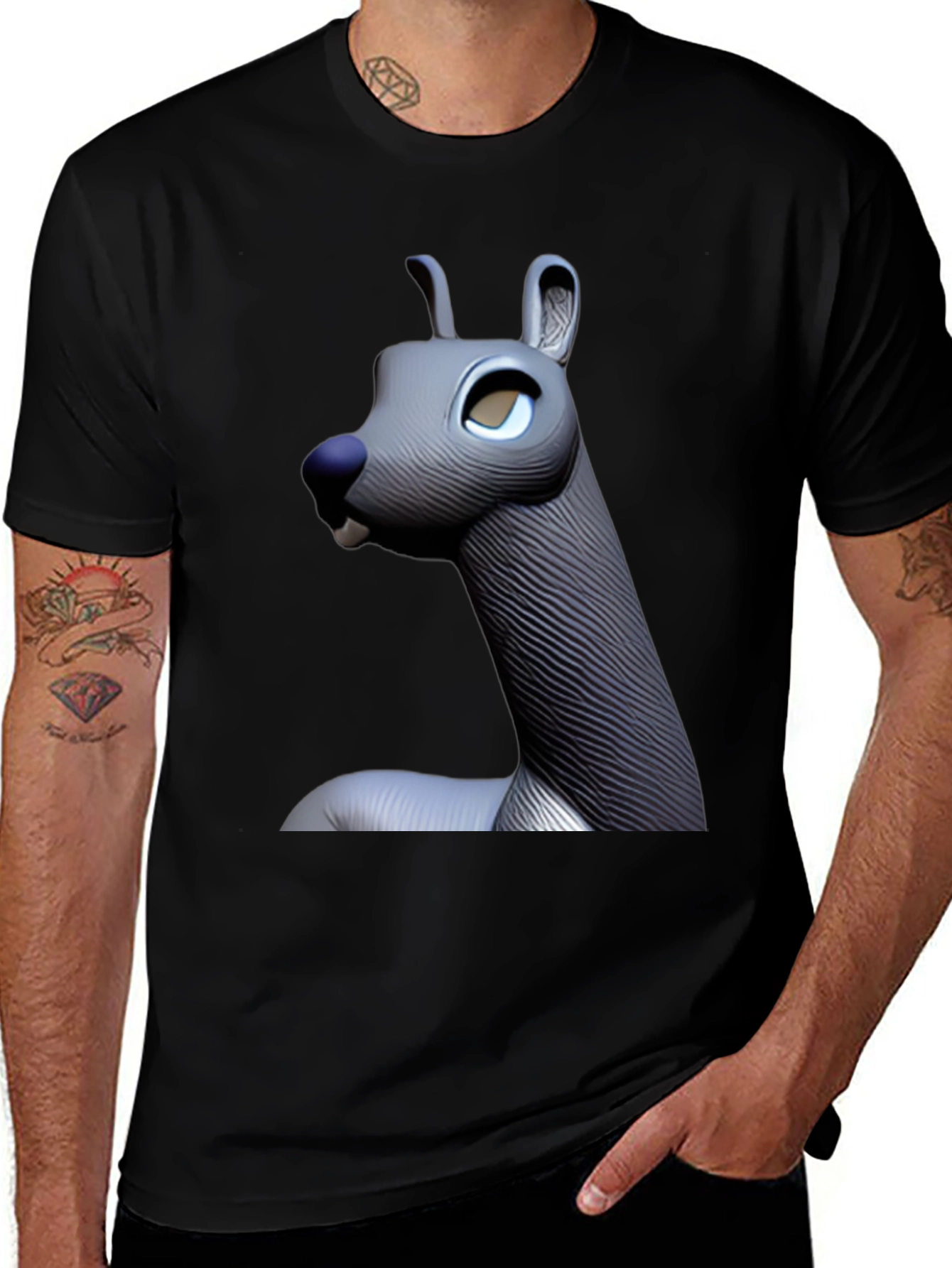 Variant 11 of Alpaca Graphic T-Shirt - Unique 3D Design