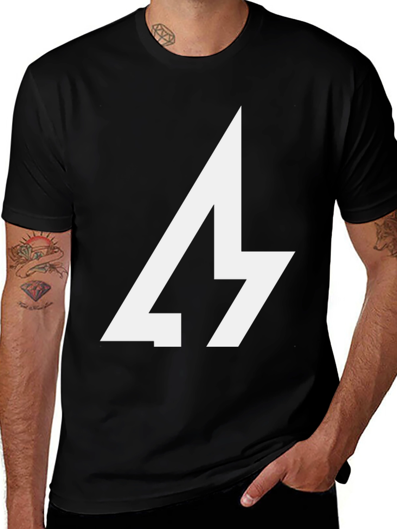 Variant 3 of Bold Graphic Tee - Lightning Bolt Design