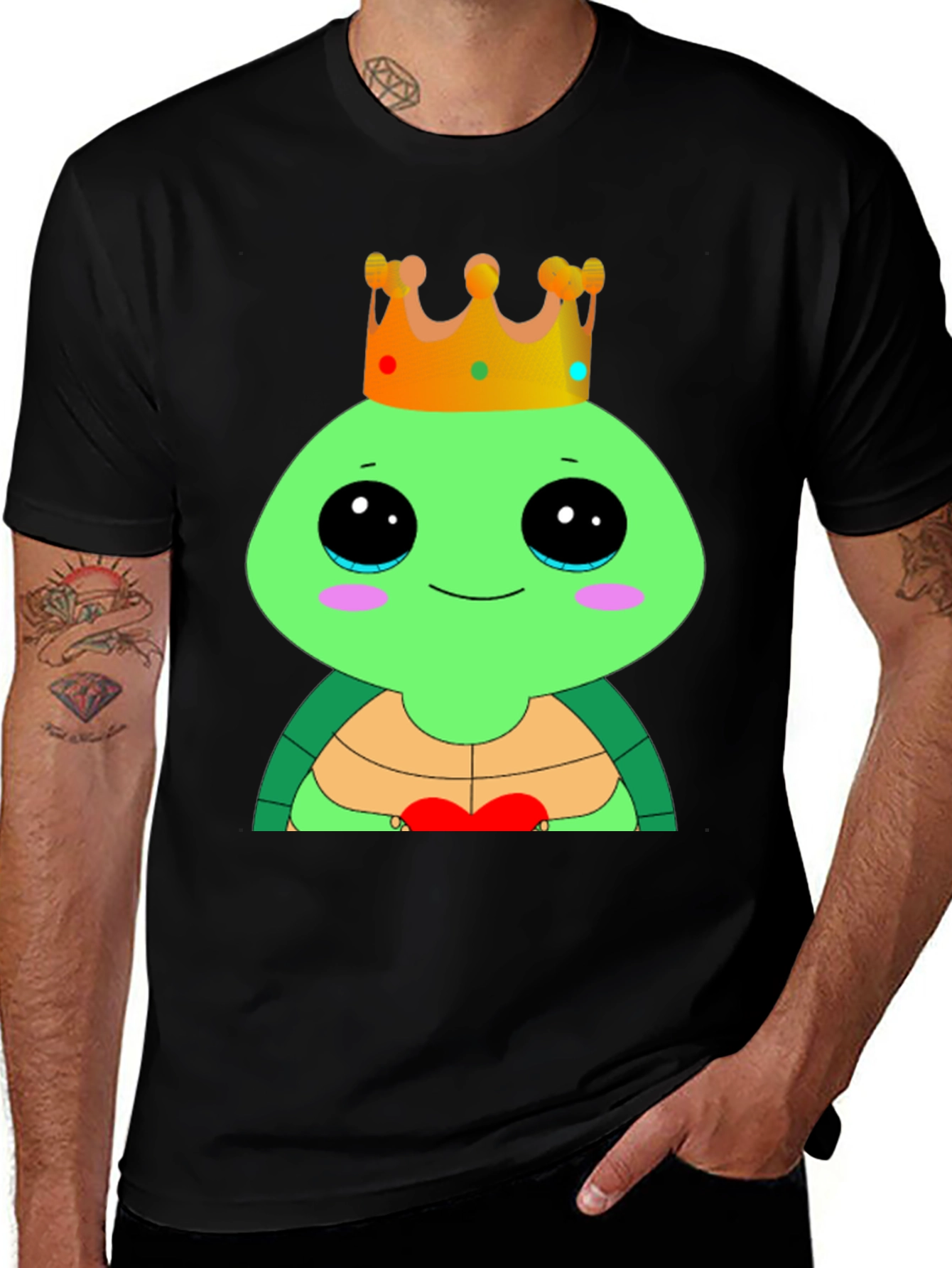 Variant 4 of Cute Cartoon Turtle King T-Shirt