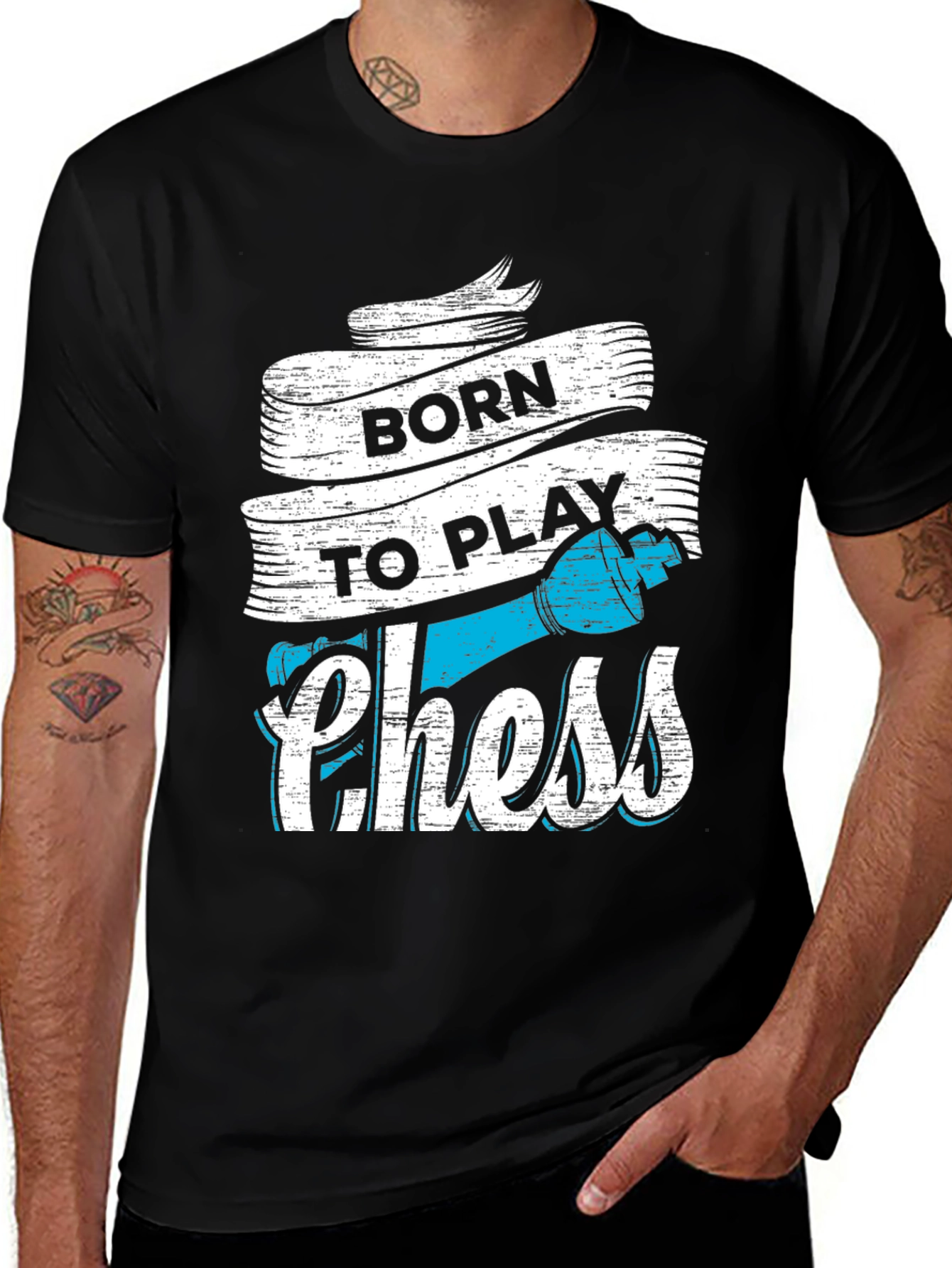Variant 12 of Born to Play Chess Graphic Tee