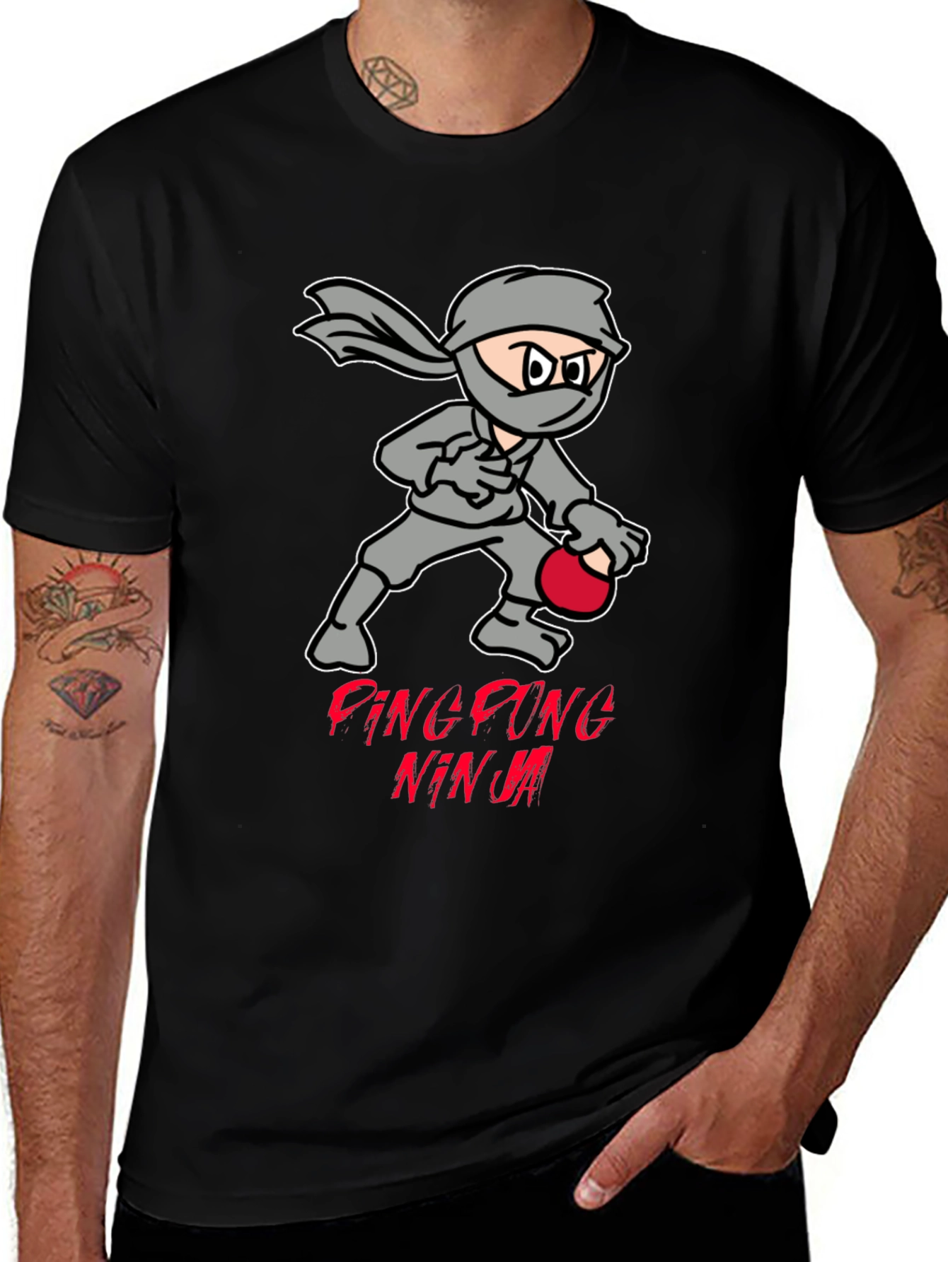 Variant 23 of Ping Pong Ninja T-Shirt - Cool Graphic Tee