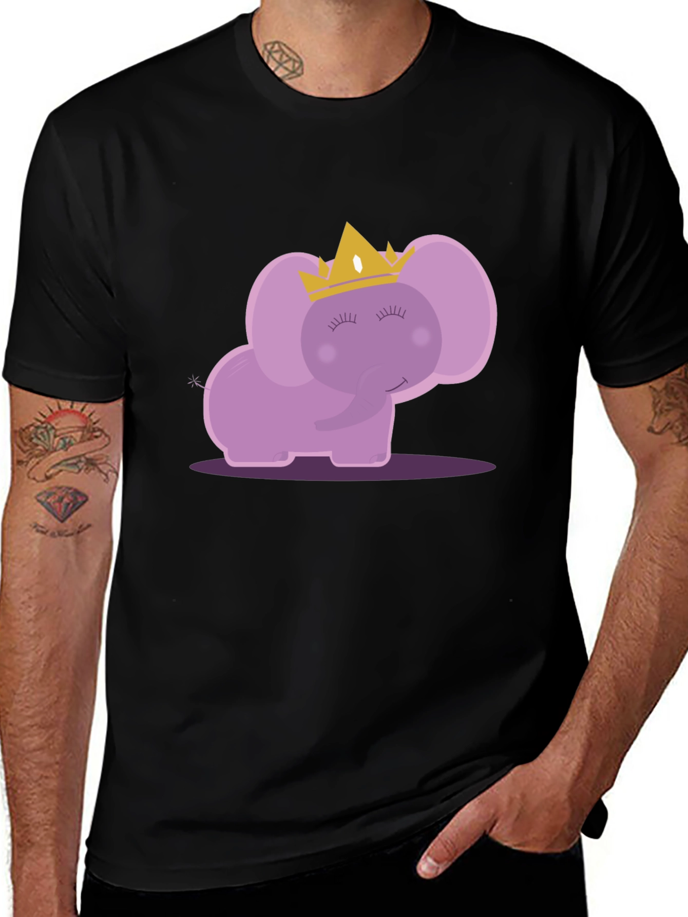 Variant 18 of Cute Elephant Tee: Cartoon Animal Lover's T-Shirt