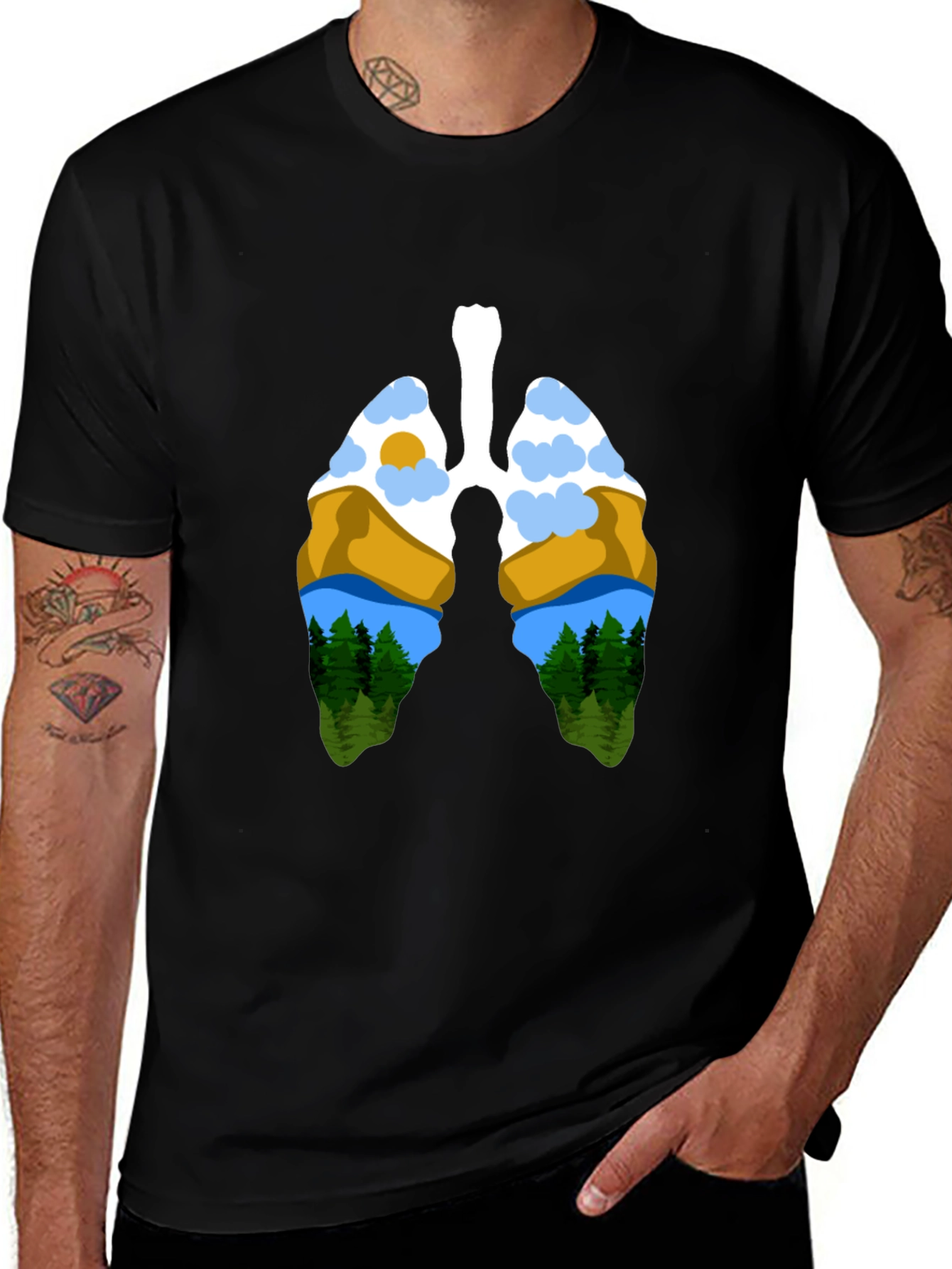 Variant 10 of Nature Lungs Graphic Tee - Breathe in the Outdoors