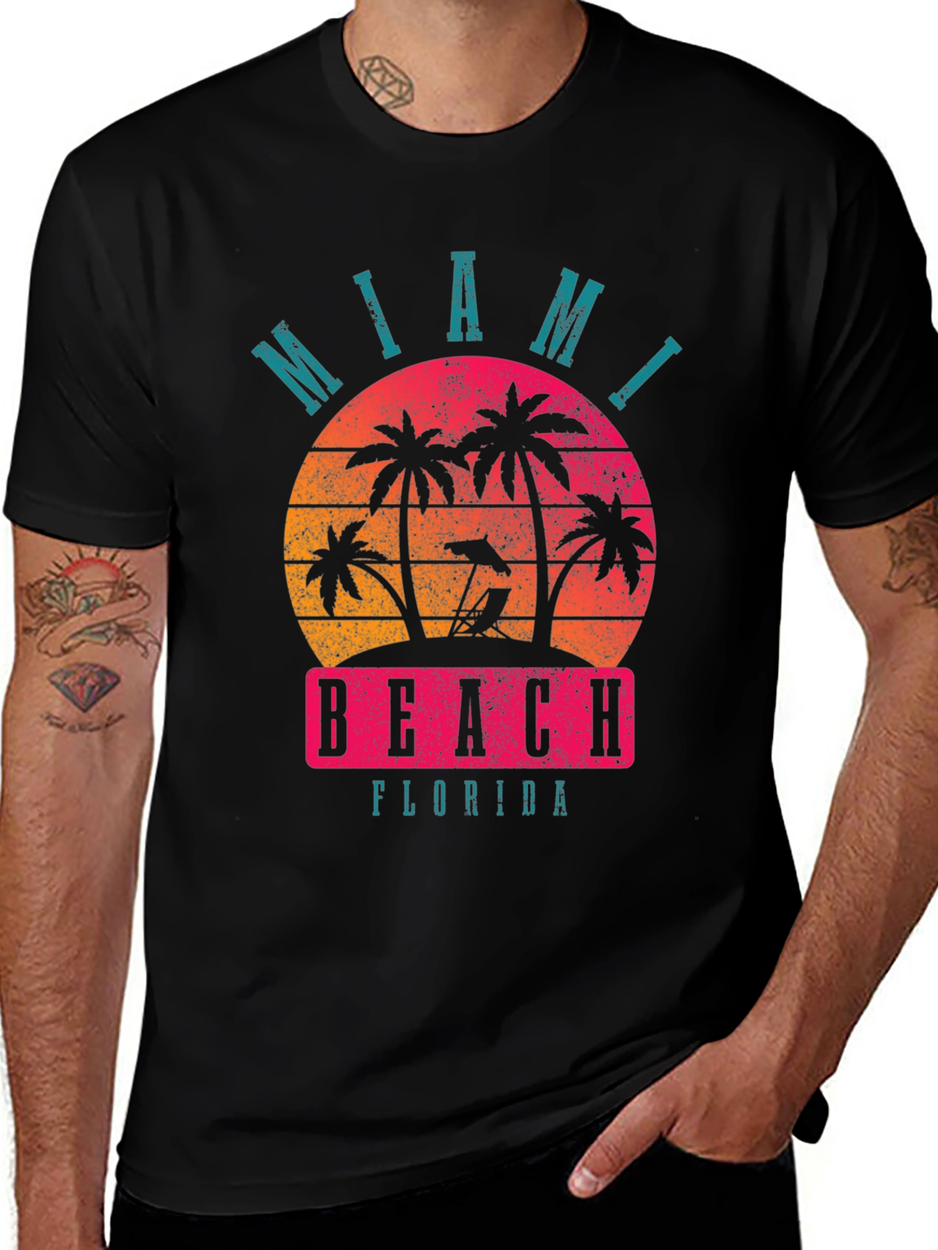 Variant 8 of Miami Beach Florida Graphic T-Shirt