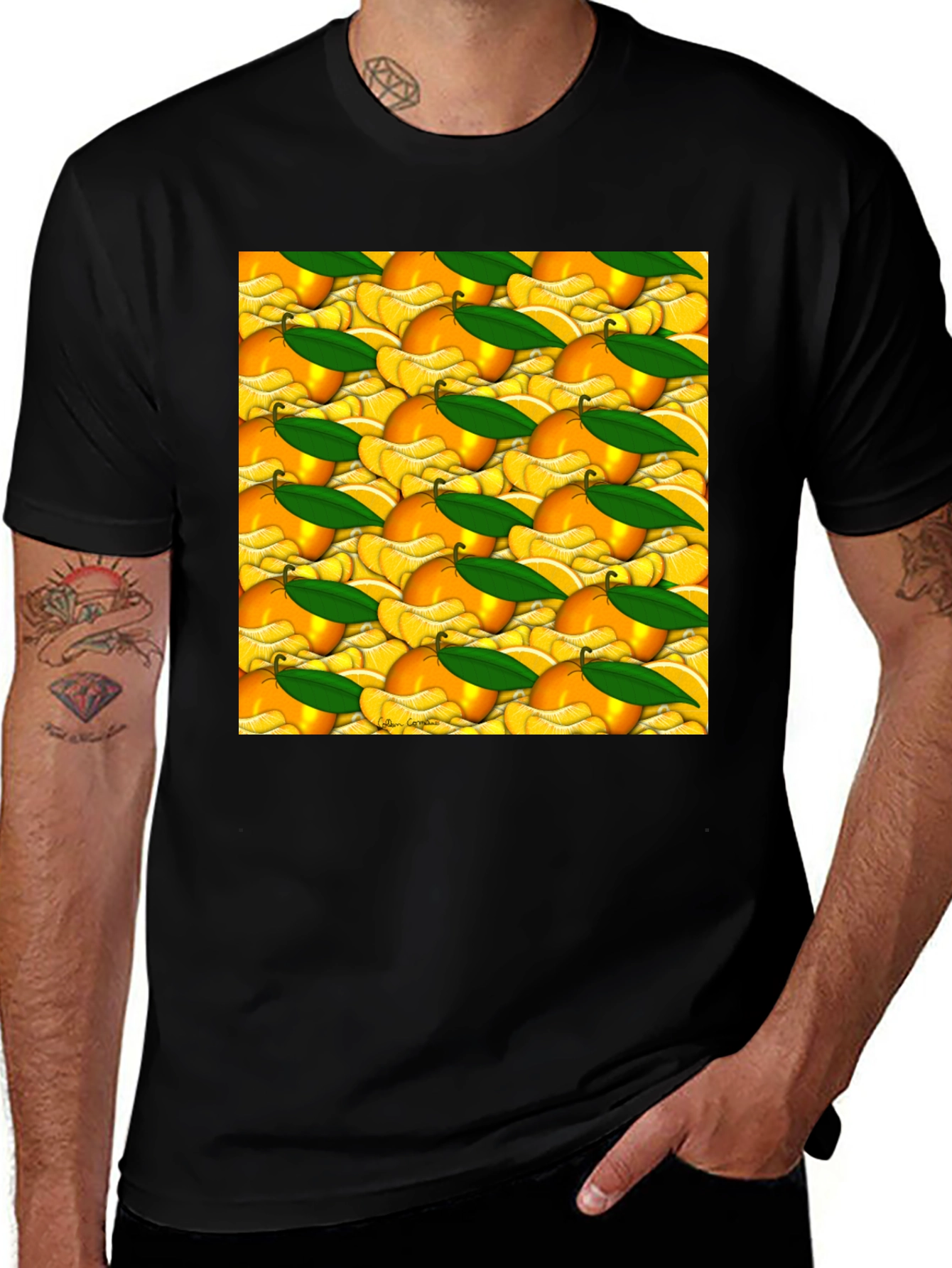 Citrus Fruit Pattern T-Shirt