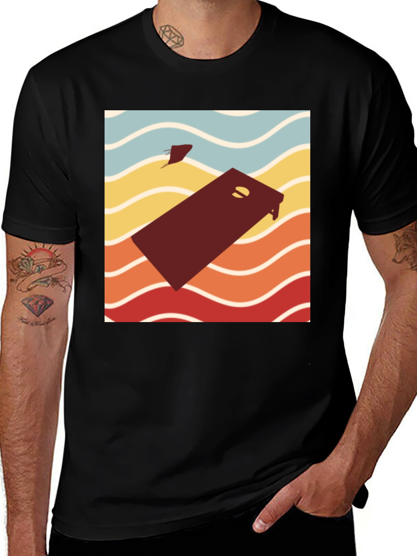 Variant 28 of Retro Cornhole Player T-Shirt